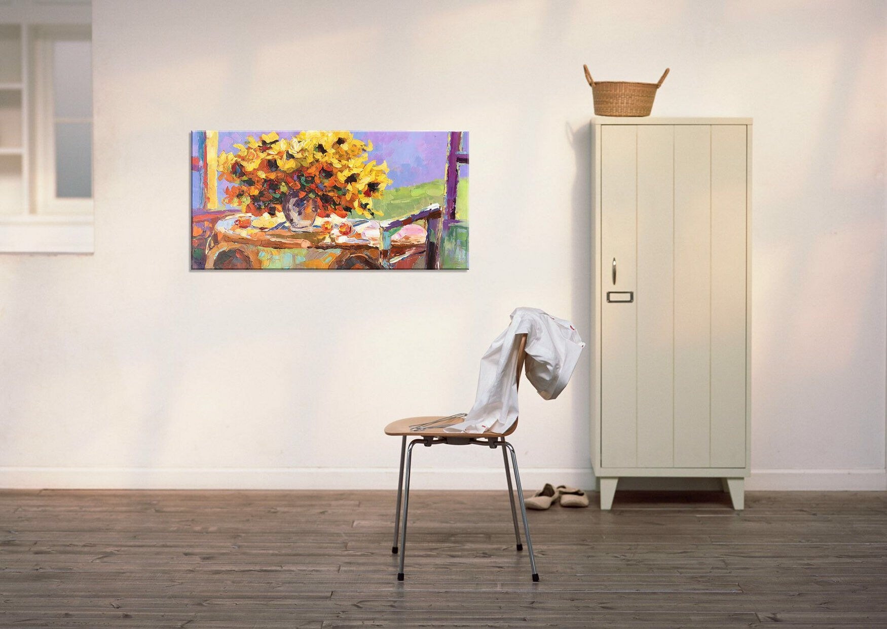 Canvas Painting, Sunflowers Flower Art, Original Abstract Painting, Abstract Wall Art, Contemporary Art, Bedroom Art, Large Abstract Art