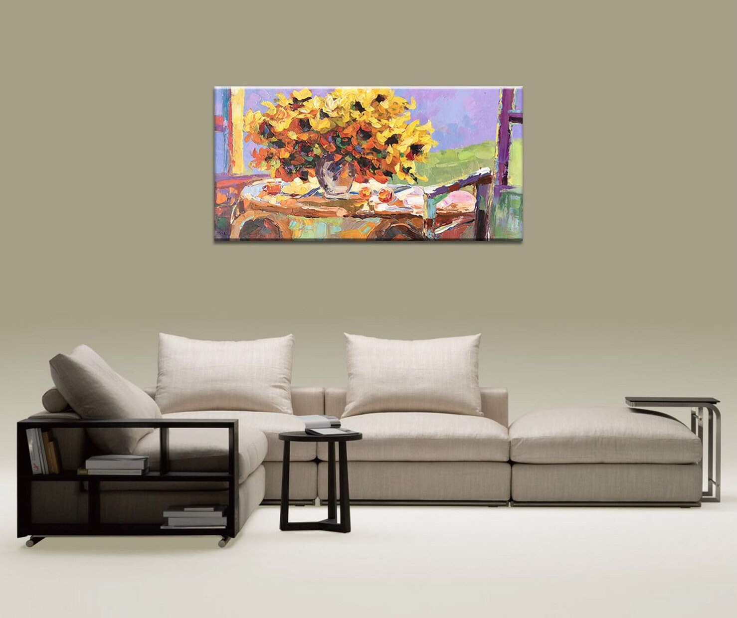 Canvas Painting, Sunflowers Flower Art, Original Abstract Painting, Abstract Wall Art, Contemporary Art, Bedroom Art, Large Abstract Art