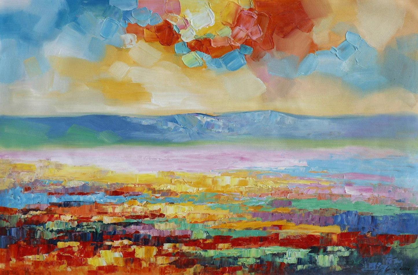 Abstract Landscape Oil Painting, Canvas Painting, Oil On Canvas Painting, Landscape, Large Painting, Handmade, Contemporary Art, Textured