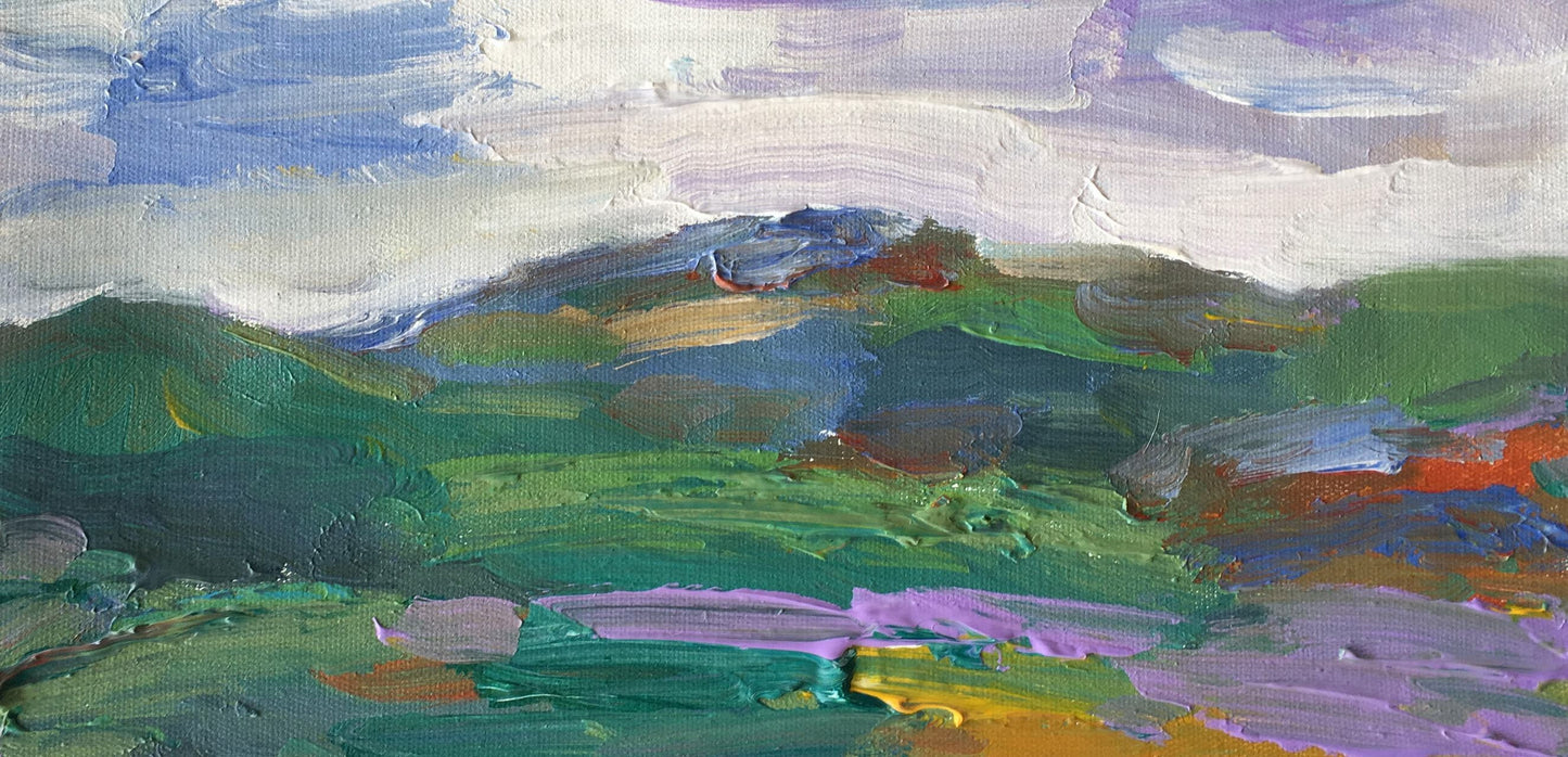Small Painting, Abstract Canvas Art, Modern Art, Family Wall Decor, Landscape Painting, Living Room Wall Art, Oil Painting Abstract