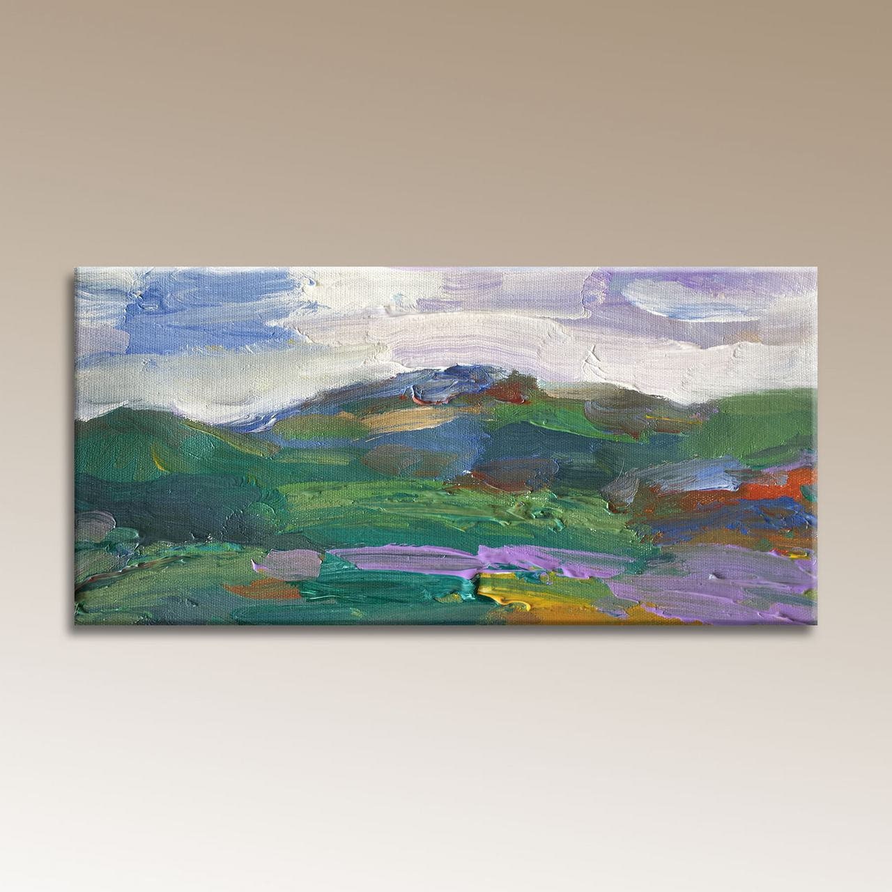 Small Painting, Abstract Canvas Art, Modern Art, Family Wall Decor, Landscape Painting, Living Room Wall Art, Oil Painting Abstract
