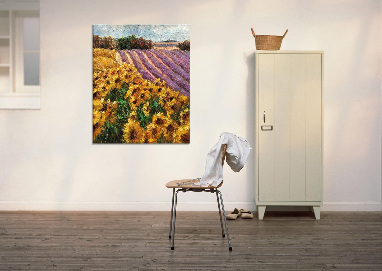 Sunflower Fields, Artwork, Oil Painting, Floral Painting, Extra Large Wall Art, Handmade Art, Contemporary Art, Texture Painting, Yellow Art
