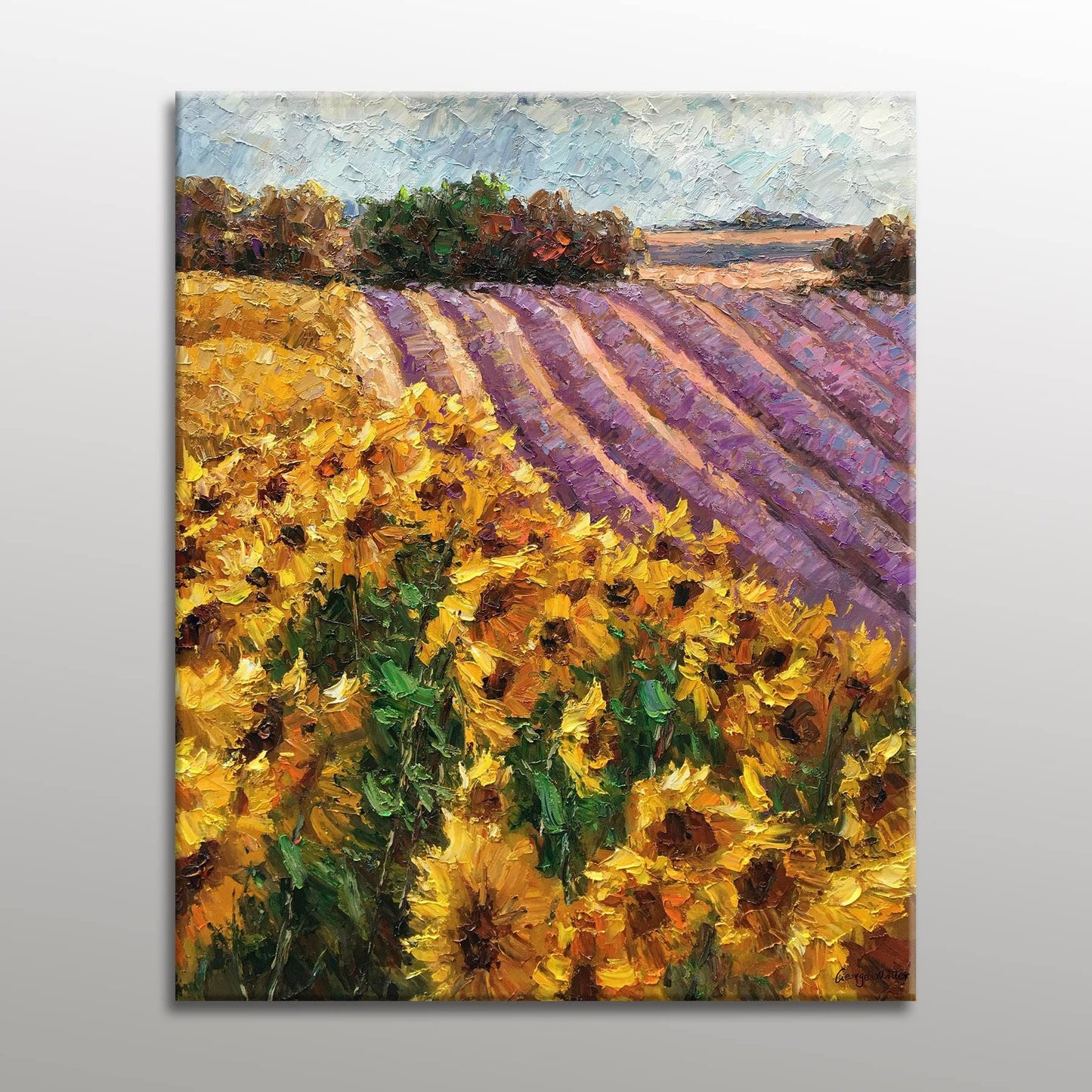 Sunflower Fields, Artwork, Oil Painting, Floral Painting, Extra Large Wall Art, Handmade Art, Contemporary Art, Texture Painting, Yellow Art