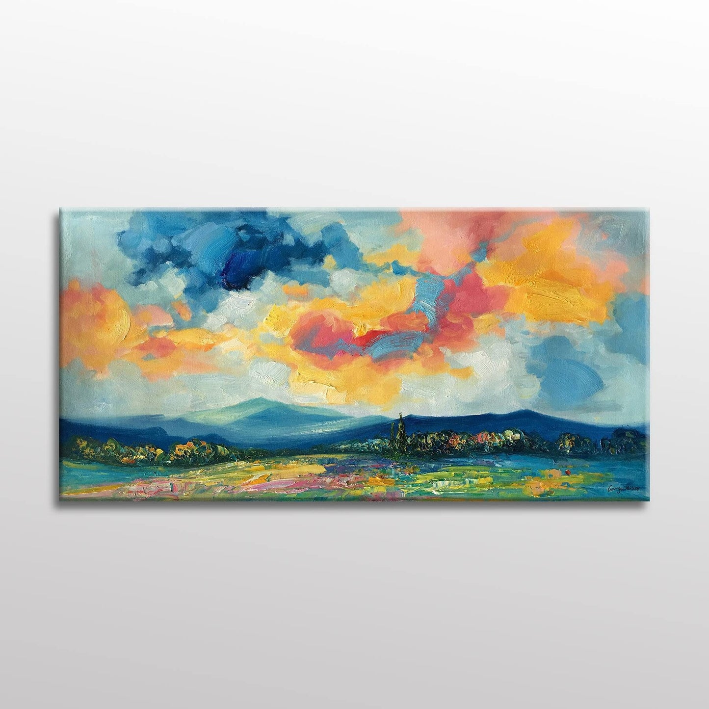 Abstract Landscape Oil Painting, Fine Art, Paintings On Canvas, Landscape, Extra Large Wall Art, Hand Painted, Modern Painting