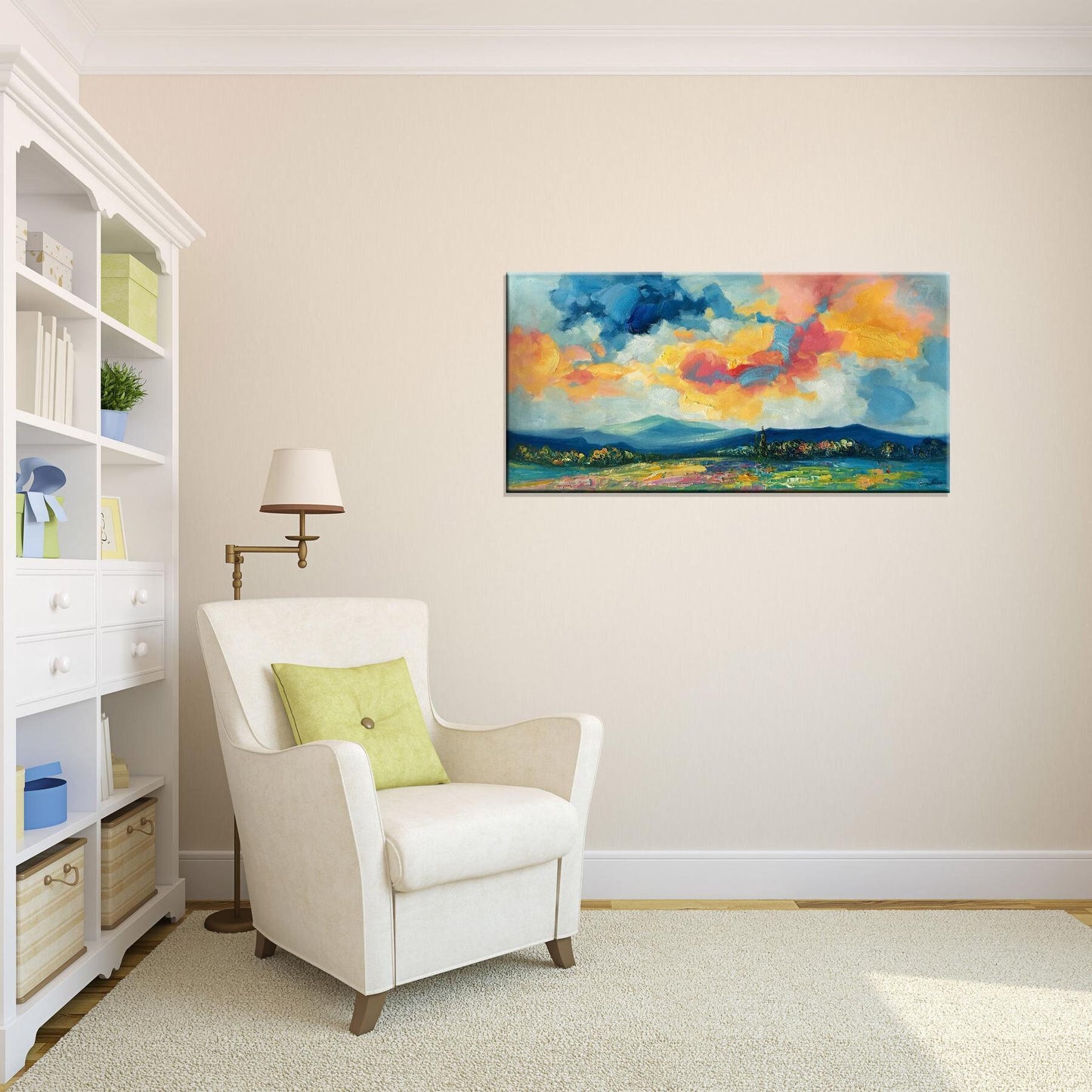 Abstract Landscape Oil Painting, Fine Art, Paintings On Canvas, Landscape, Extra Large Wall Art, Hand Painted, Modern Painting