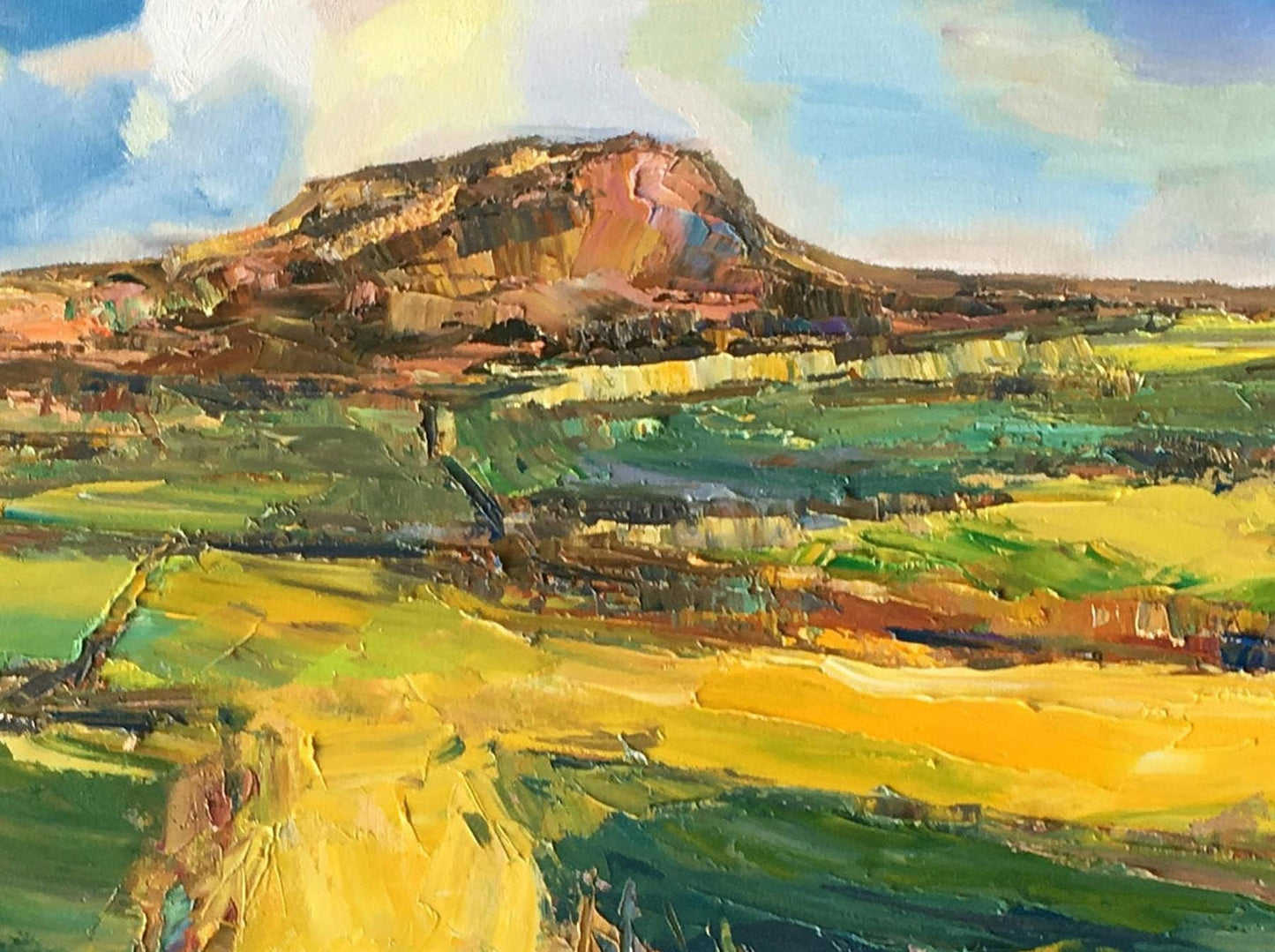 Landscape Painting, Oil Painting Landscape, Large Abstract Art, Contemporary Art, Abstract Canvas Art, Wall Decor, Tuscany Landscape, Green
