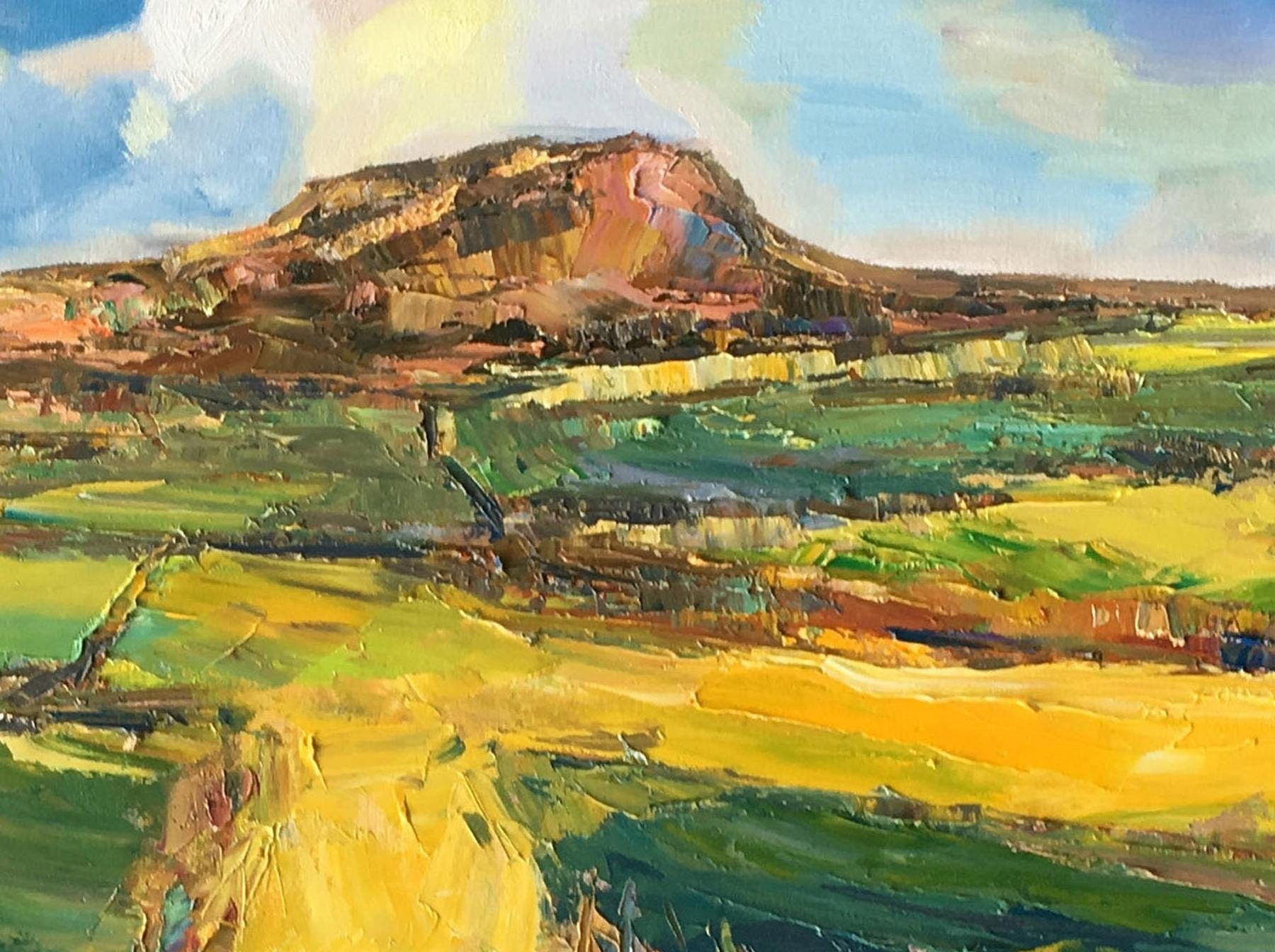 Landscape Painting, Oil Painting Landscape, Large Abstract Art, Contemporary Art, Abstract Canvas Art, Wall Decor, Tuscany Landscape, Green