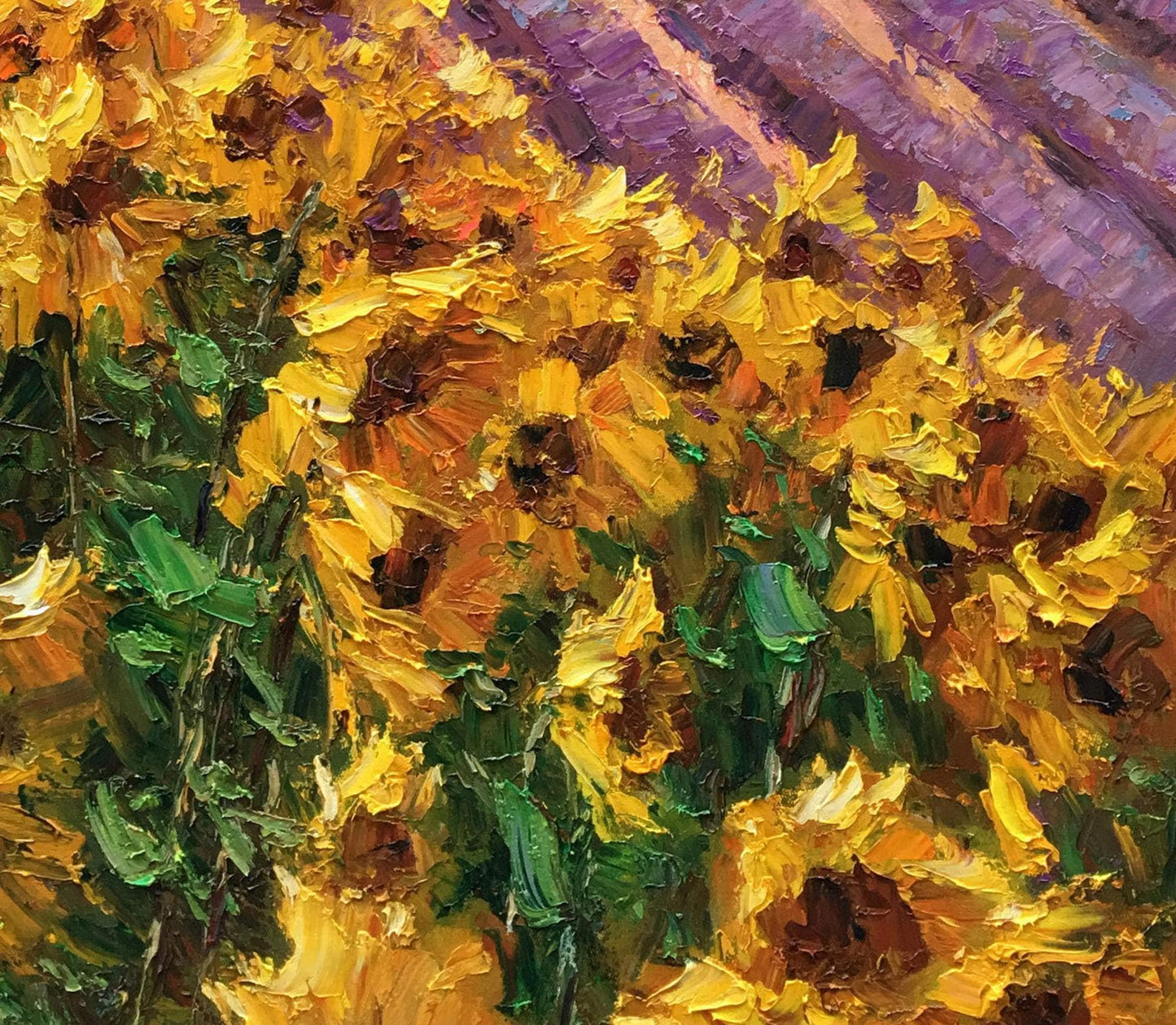 Sunflower Fields, Artwork, Oil Painting, Floral Painting, Extra Large Wall Art, Handmade Art, Contemporary Art, Texture Painting, Yellow Art