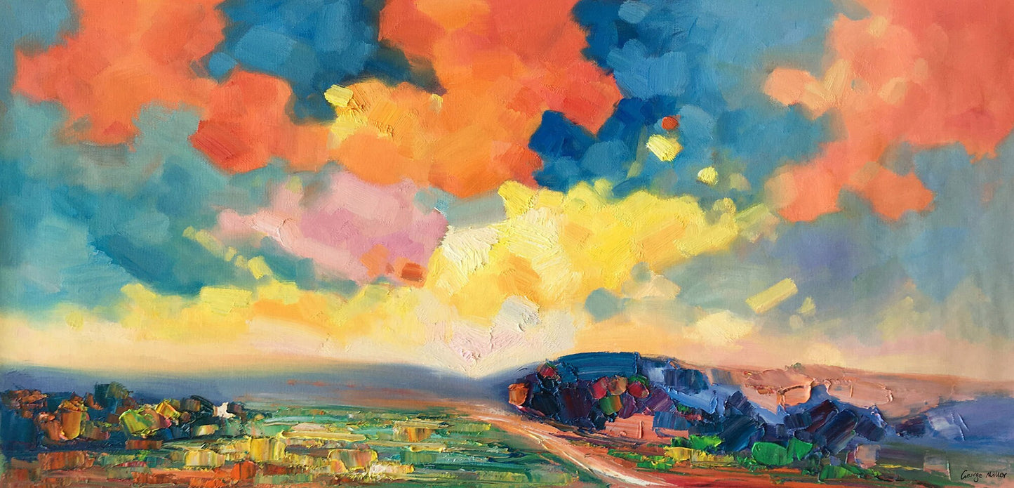 Original Abstract Landcape Painting, Abstract Landscape, Oversized Paintings On Canvas, Handmade Painting, Contemporary, Impasto Painting