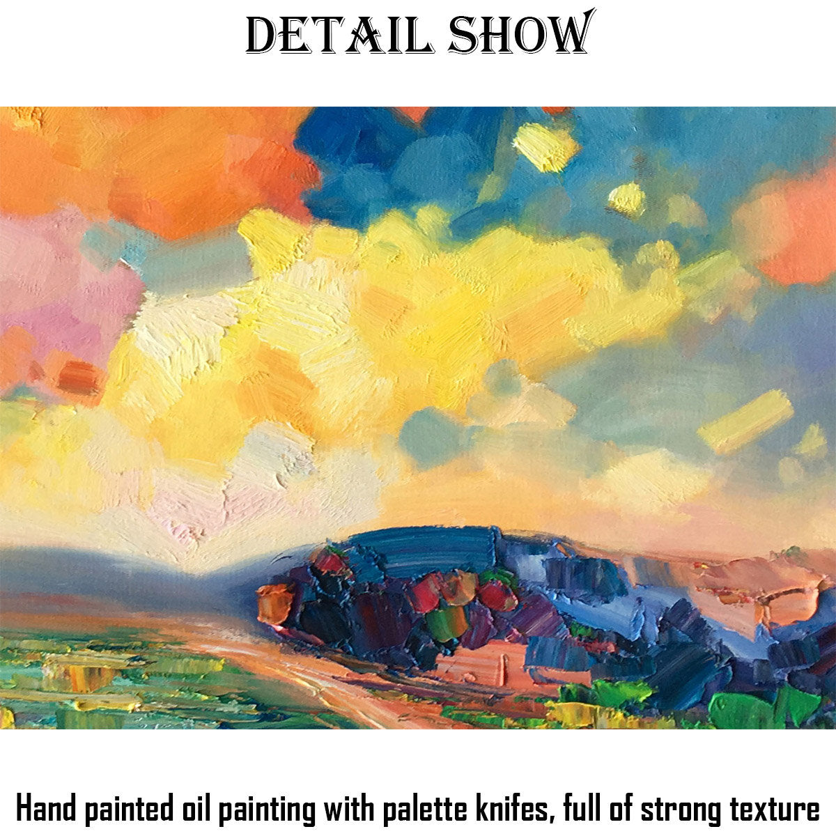 Original Abstract Landcape Painting, Abstract Landscape, Oversized Paintings On Canvas, Handmade Painting, Contemporary, Impasto Painting