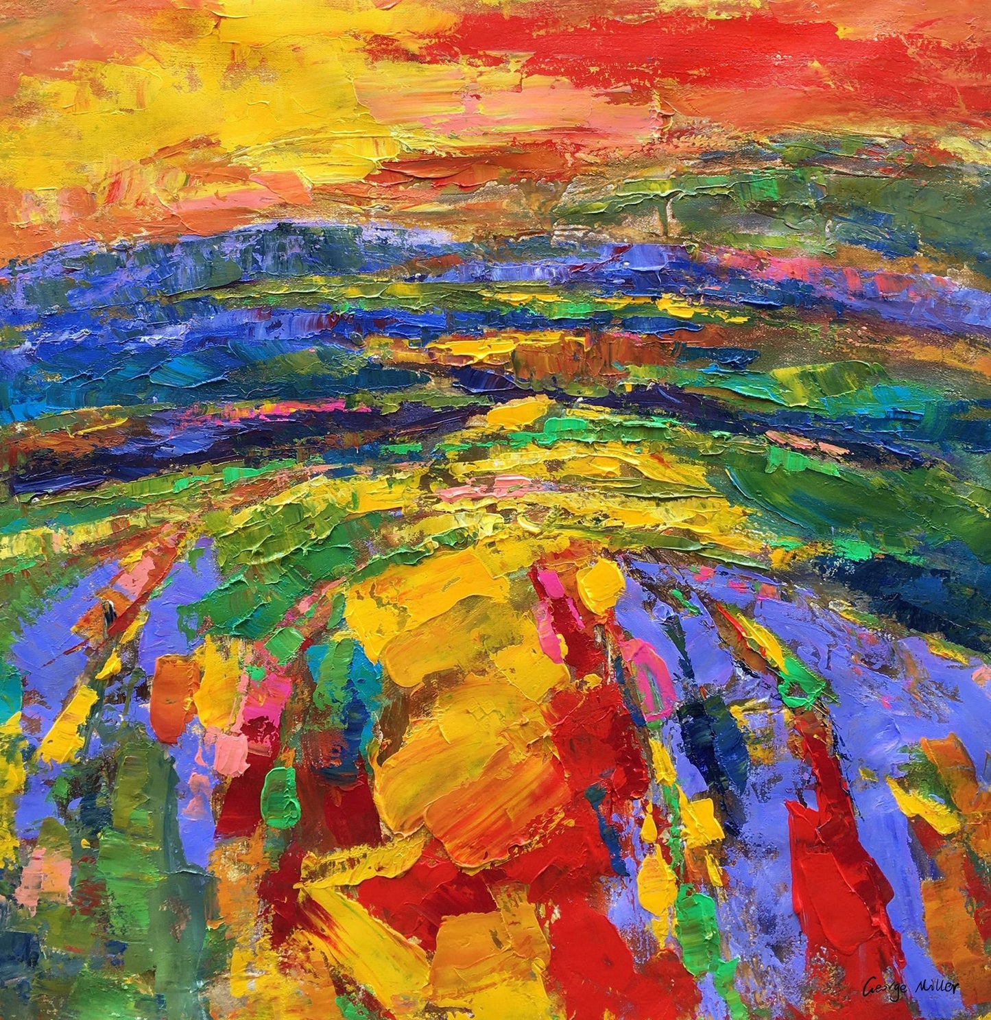 Large Art, Oil Painting Original, Abstract Landscape Painting, Abstract Canvas Painting, Contemporary Painting, Living Room Wall Decor