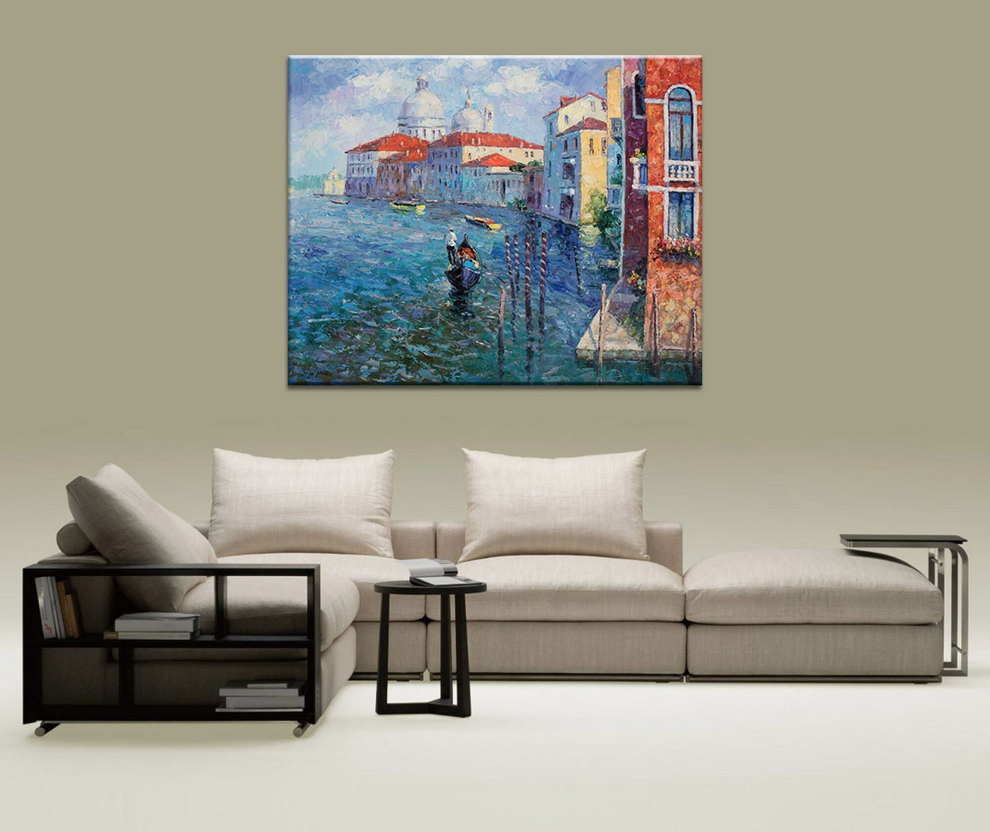 Large Painting Venice Grand Cancal Gondora, Modern Painting, Oil Painting Original, Canvas Art, Canvas Wall Decor, Oil Painting Cityscape