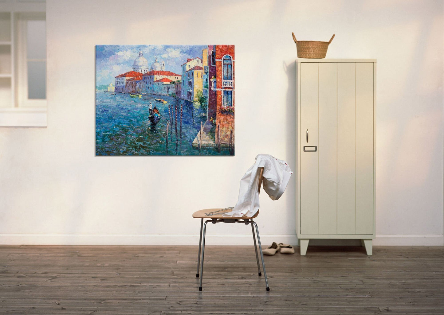 Large Painting Venice Grand Cancal Gondora, Modern Painting, Oil Painting Original, Canvas Art, Canvas Wall Decor, Oil Painting Cityscape