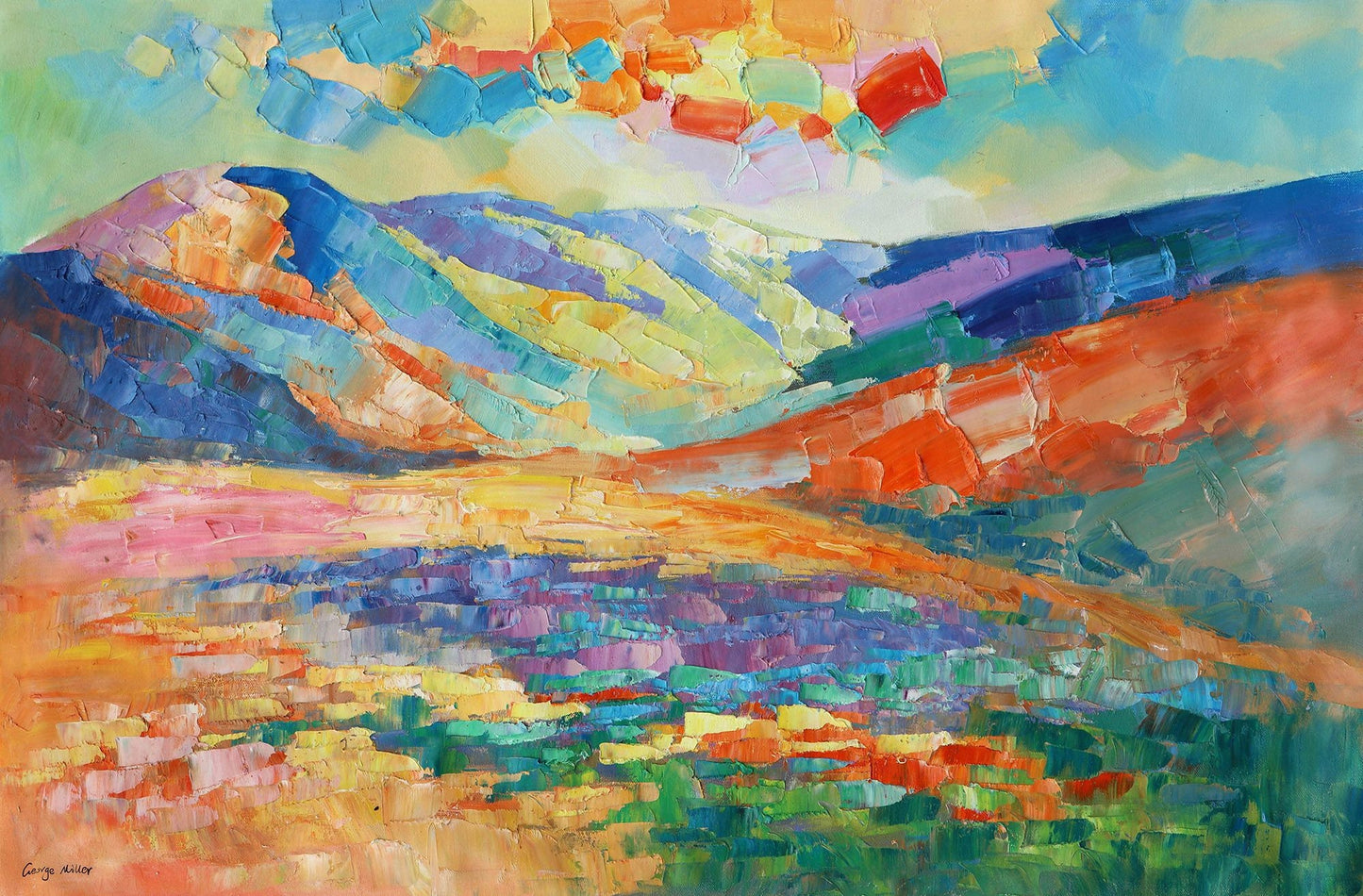 Large Oil Painting Landscape, Original Abstract Art, Painting Abstract, Wall Hanging, Modern Painting, Large Abstract Painting, Abstract Art