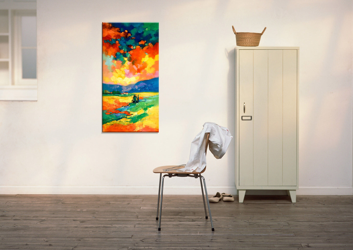Oil Painting Landscape Abstract Canvas Painting, Abstract Oil Painting, Large Art, Original Art, Contemporary Painting, Italy Tuscany Spring