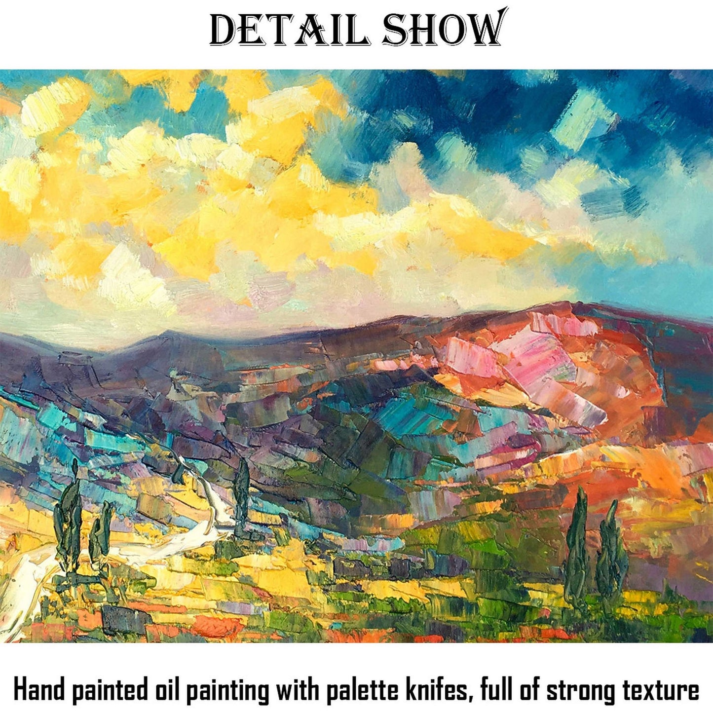 Large Landscape Painting, Original Oil Painting, Wall Decor, Painting Abstract, Living Room Decor, Large Canvas Painting, Canvas Art