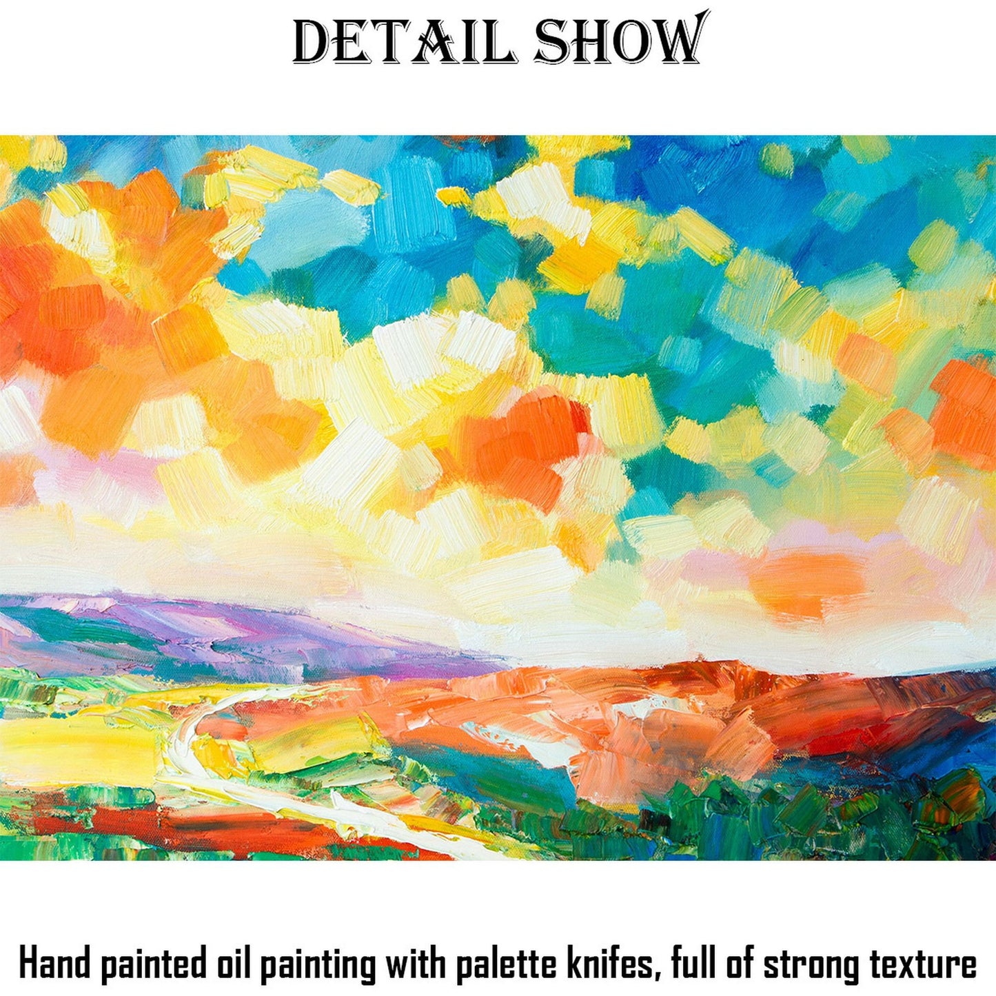 Large Abstract Landscape Oil Painting, Wall Art, Oil On Canvas Painting, Landscape Wall Art, Oversized Paintings On Canvas, Handmade Art
