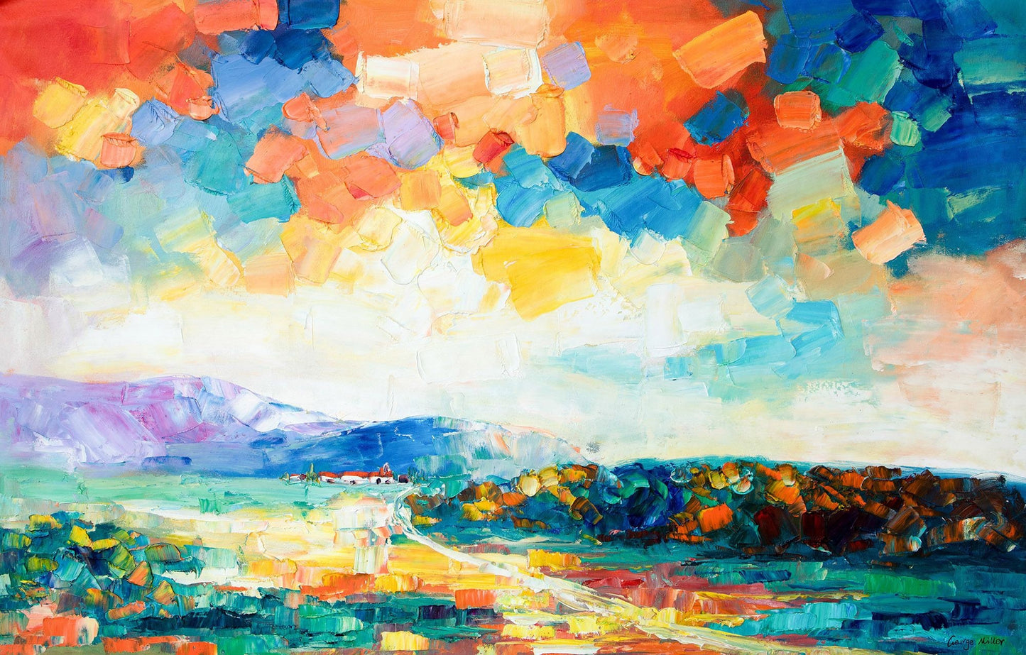 Contemporary Painting, Original Oil Painting, Large Canvas Art, Canvas Wall Decor, Decor, Original Landscape Oil Paintings, Canvas Art