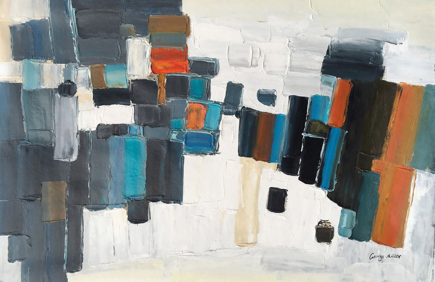 Large Abstract Oil Painting, Contemporary Painting, Large Abstract Painting, Black and White Art, Contemporary Wall Art, Canvas Painting