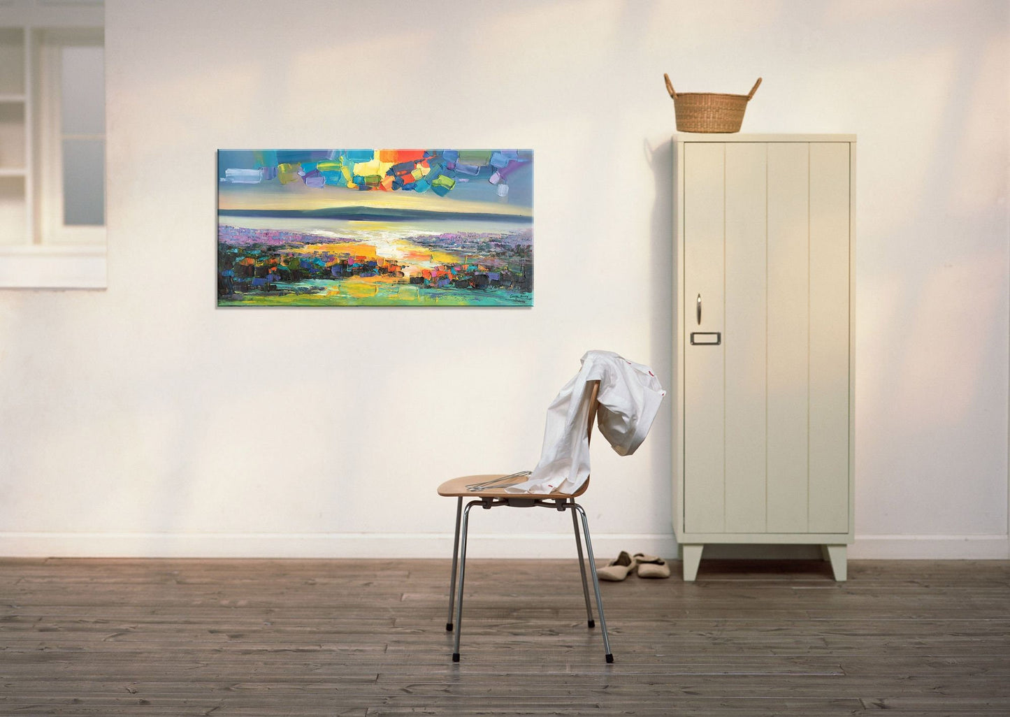 Large Landscape Oil Painting Abstract Landscape Art, Original Artwork, Canvas Painting, Canvas Wall Decor, Large Painting, Kitchen Wall Art