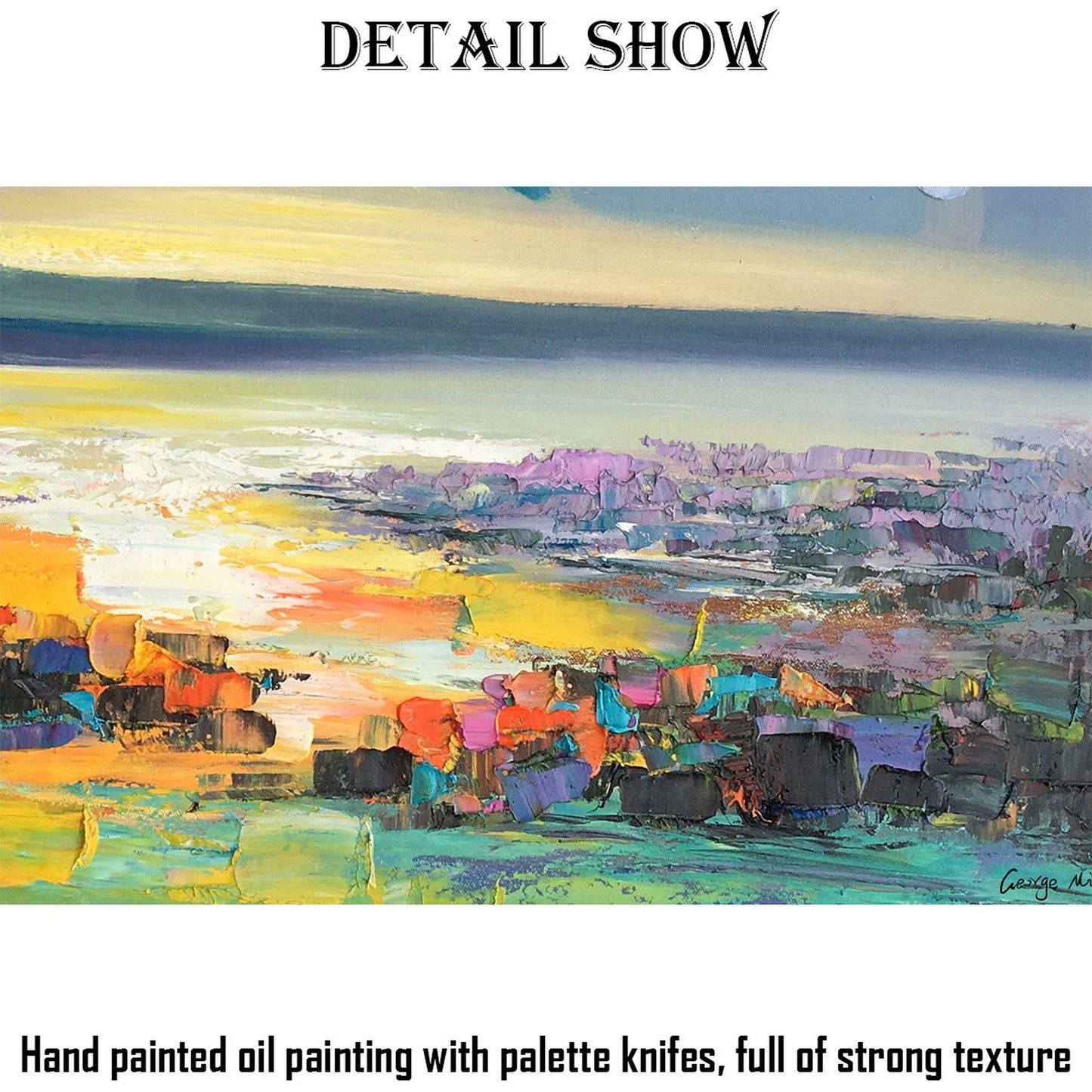 Large Landscape Oil Painting Abstract Landscape Art, Original Artwork, Canvas Painting, Canvas Wall Decor, Large Painting, Kitchen Wall Art