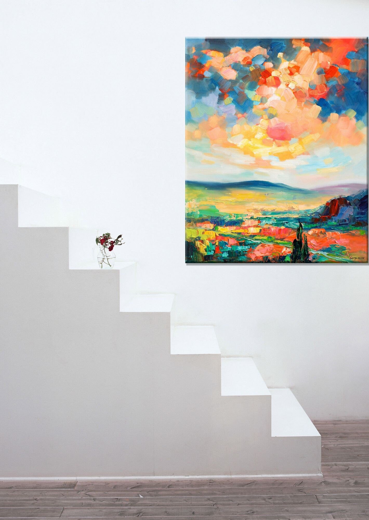 Large Painting Landscape, Skyscape, Canvas Painting, Oil Painting Abstract, Modern Art, Original Abstract Art, Large Landscape Painting