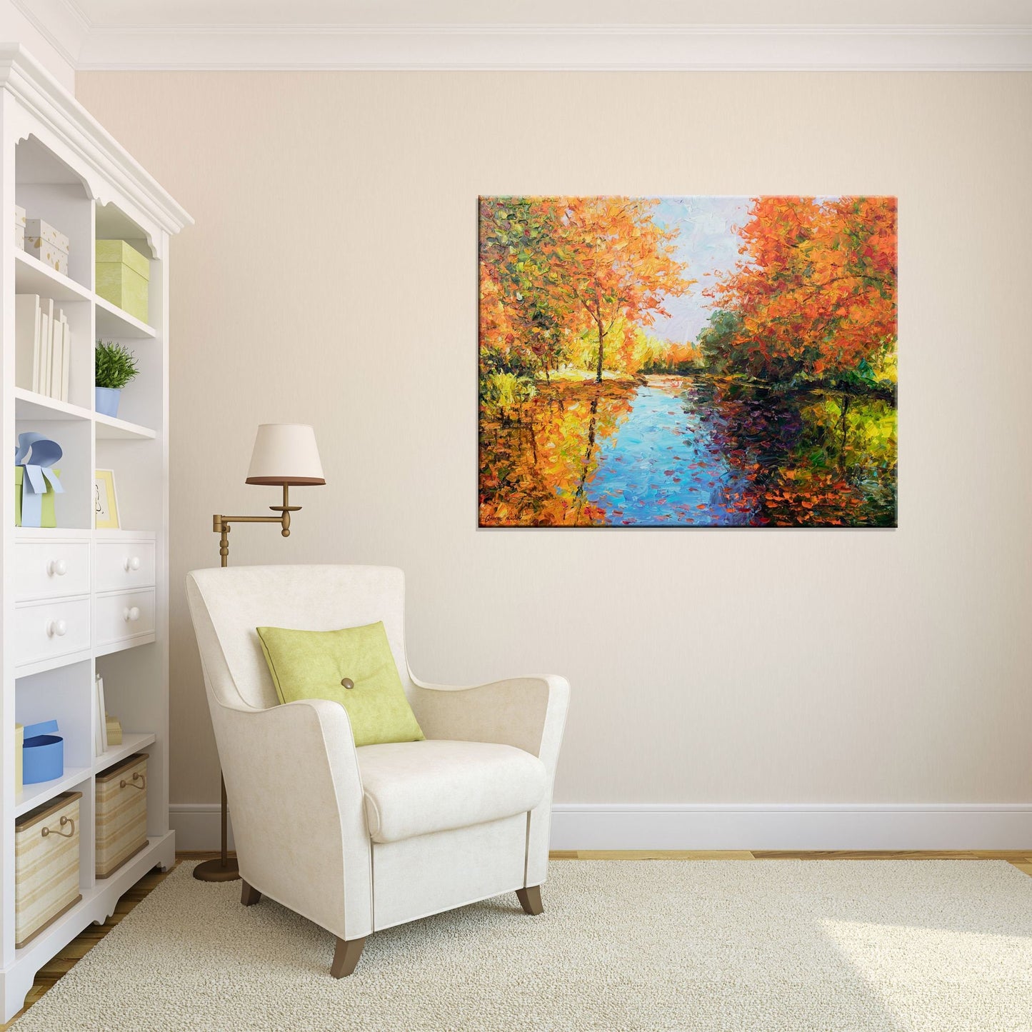 Landscape Painting, Abstract Oil Painting, Canvas Painting, Large Wall Decor, Original Painting, Large Abstract Painting, Autumn Forest Art