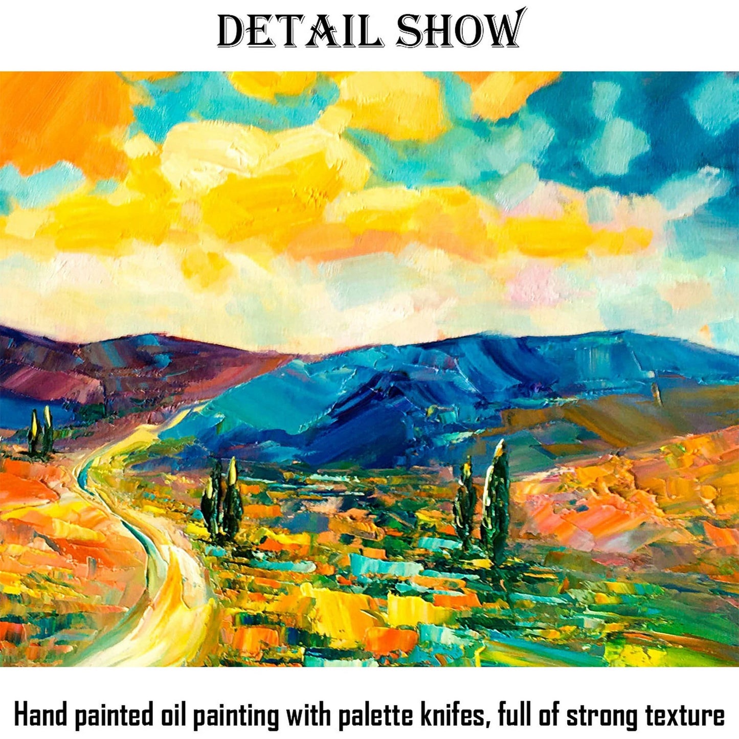 Abstract Landscape Oil Painting, Fine Art, Paintings On Canvas, Landscape Painting, Oversized Painting, Handmade Art, Rustic Oil Painting