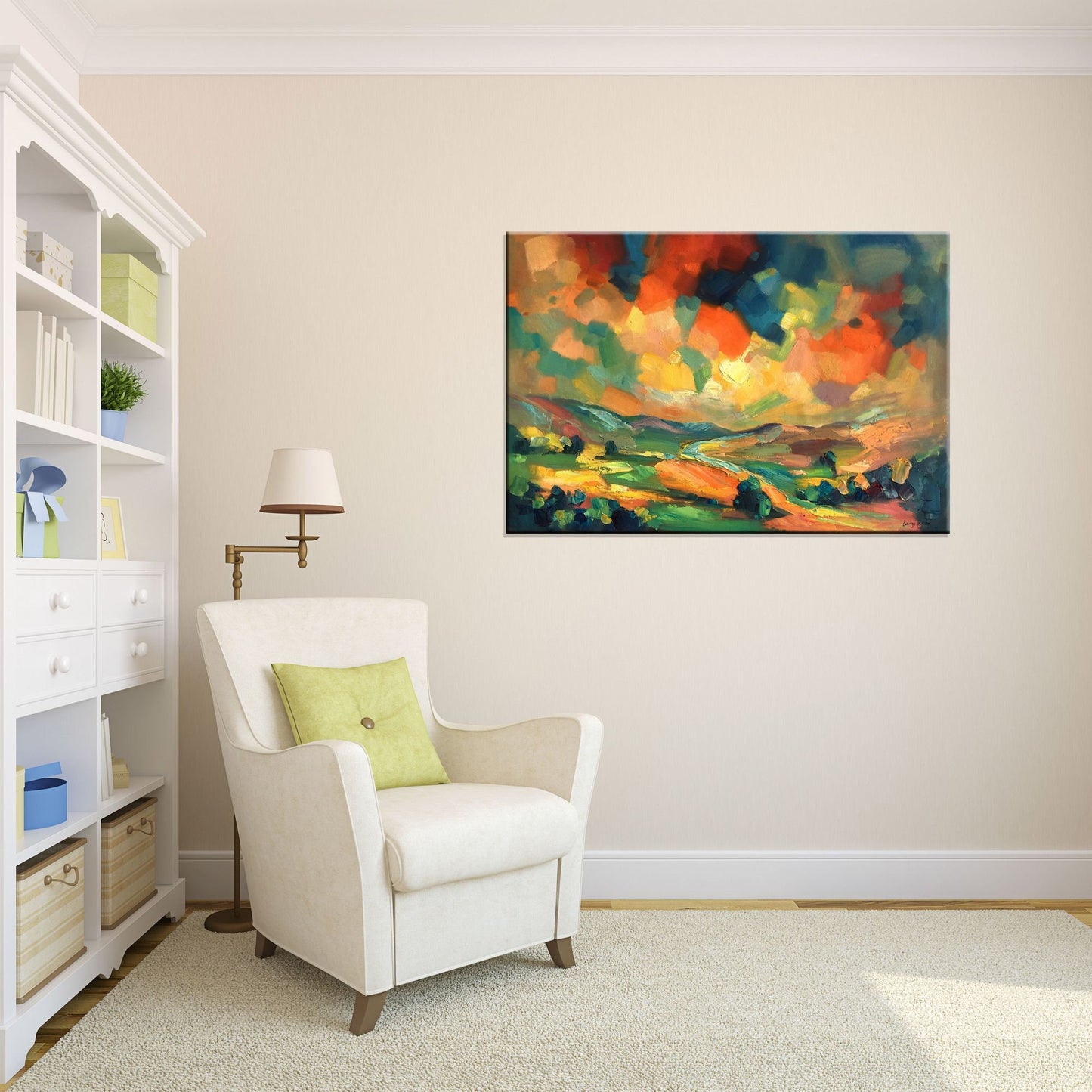Landscape Painting, Abstract Painting, Large Art, Bedroom Art, Canvas Painting, Abstract Wall Art, Original Painting, Contemporary Art