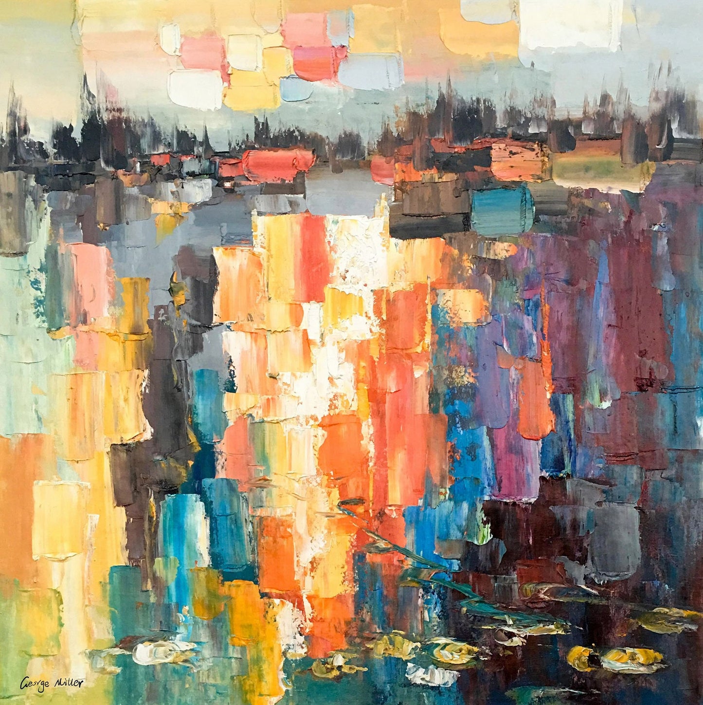 Abstract Oil Painting Minimalist Square, Wall Art, Wall Art Painting, Abstract Painting, Extra Large Wall Art, Handmade Art, Modern Wall Art