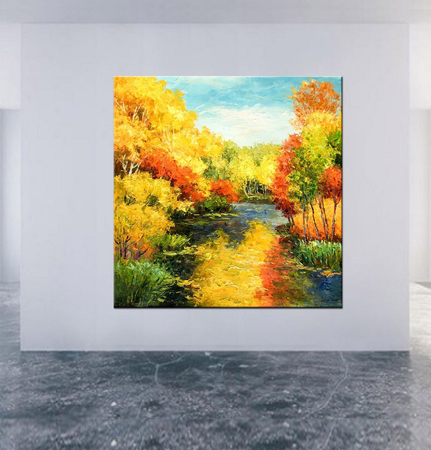 Autumn Forest Large Wall Art, Wall Decor, Large Canvas Art, Canvas Painting, Oil Painting Abstract, Modern Painting, Oil Painting Landscape