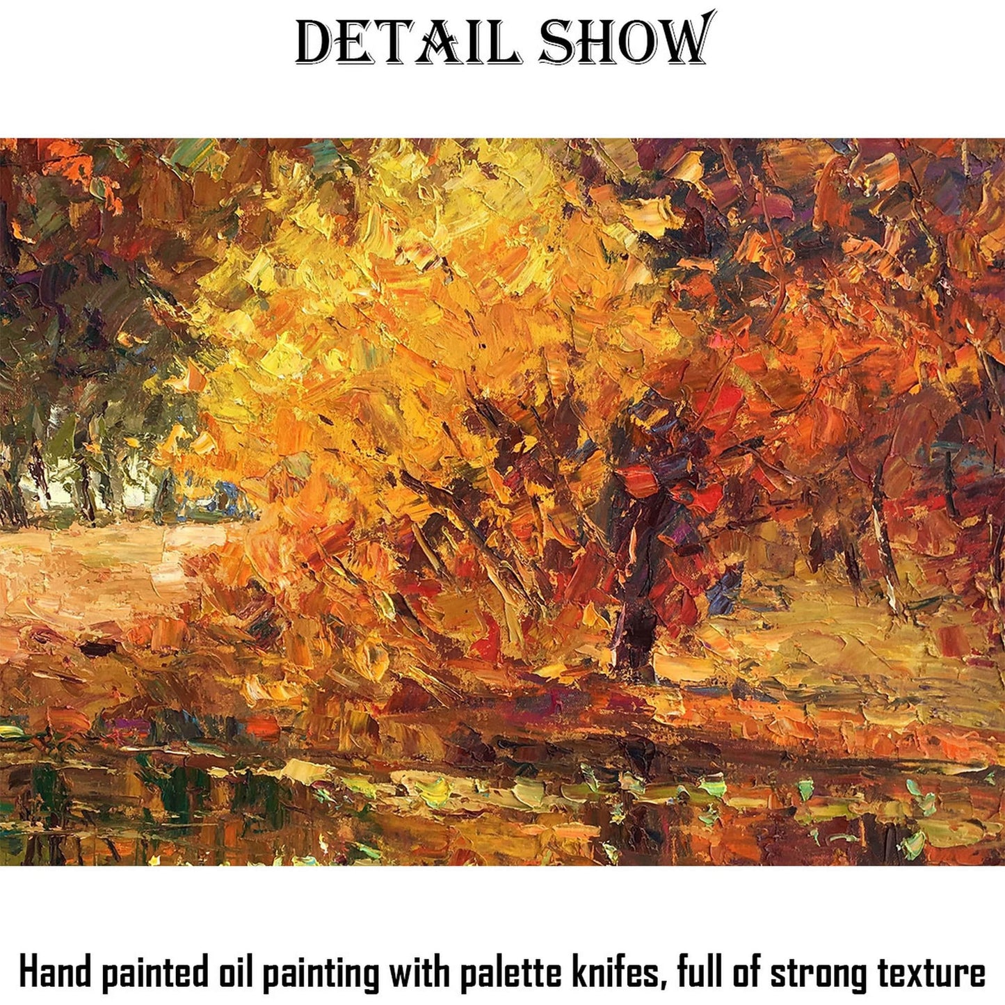 Oil Painting Autumn Forest, Canvas Wall Art, Wall Art Painting, Abstract Landscape, Extra Large Abstract Painting, Handmade Contemporary Art