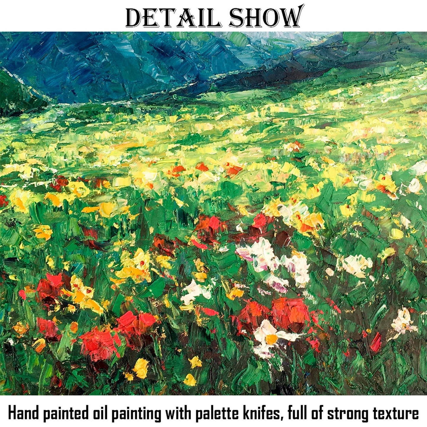 Landscape Oil Painting Spring Mountains, Coffee Wall Art, Abstract Canvas Art, Contemporary Painting, Oil Painting Original, Landscape Art
