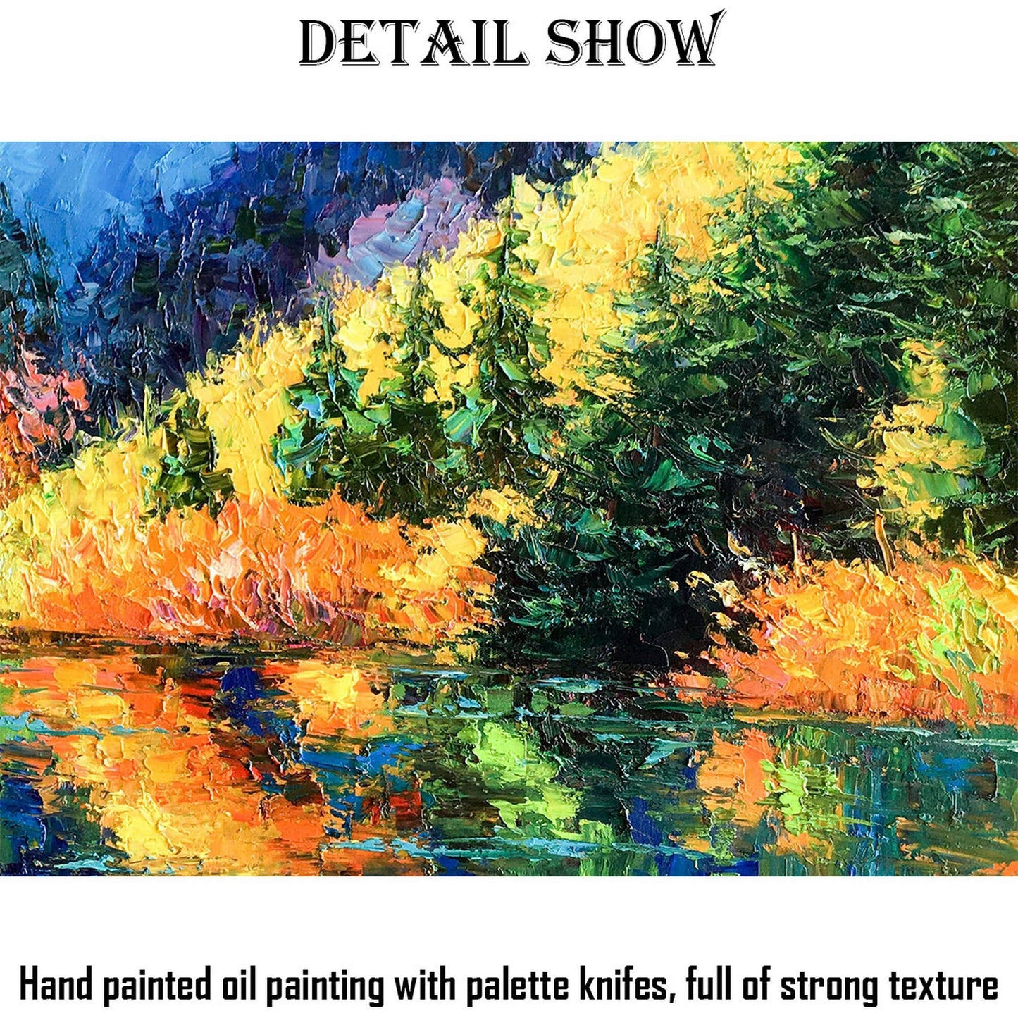 Large Landscape Painting Autumn Mountains, Contemporary Painting, Original Abstract Painting, Wall Decor, Abstract Canvas Painting, Wall Art