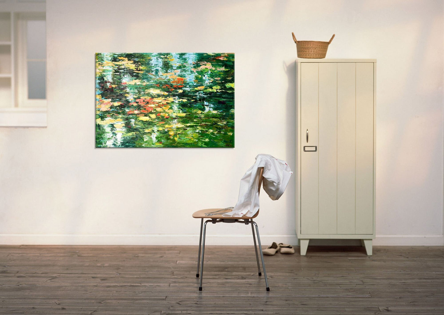 Contemporary Painting Waterlily Pond, Canvas Wall Art, Canvas Painting, Oil Painting Original, Oil Painting Landscape, Abstract Oil Painting