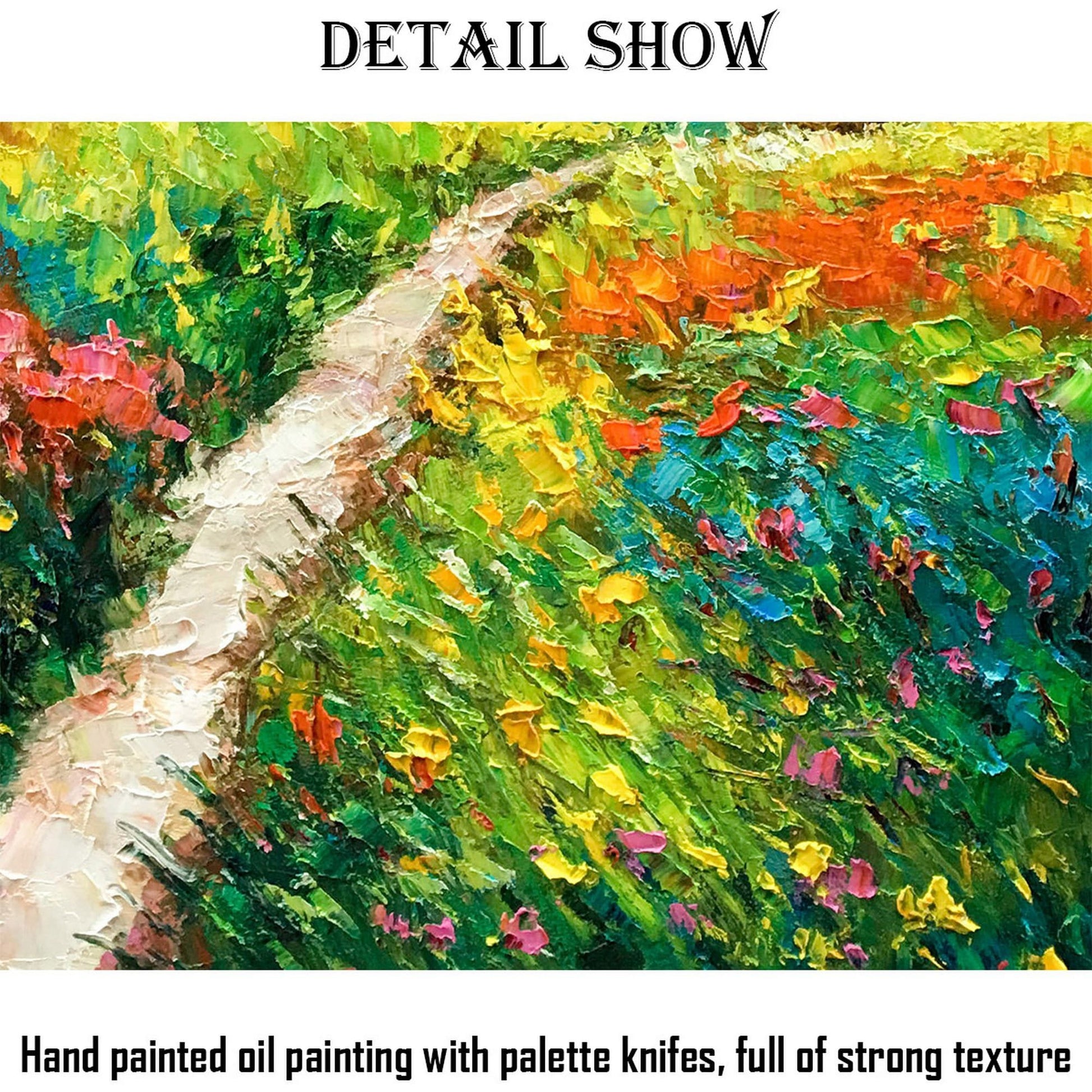 Landscape Oil Paintings Spring Vivid Color, Original Oil Painting, Large Canvas Art, Modern Painting, Oil Painting Abstract, Wall Decor