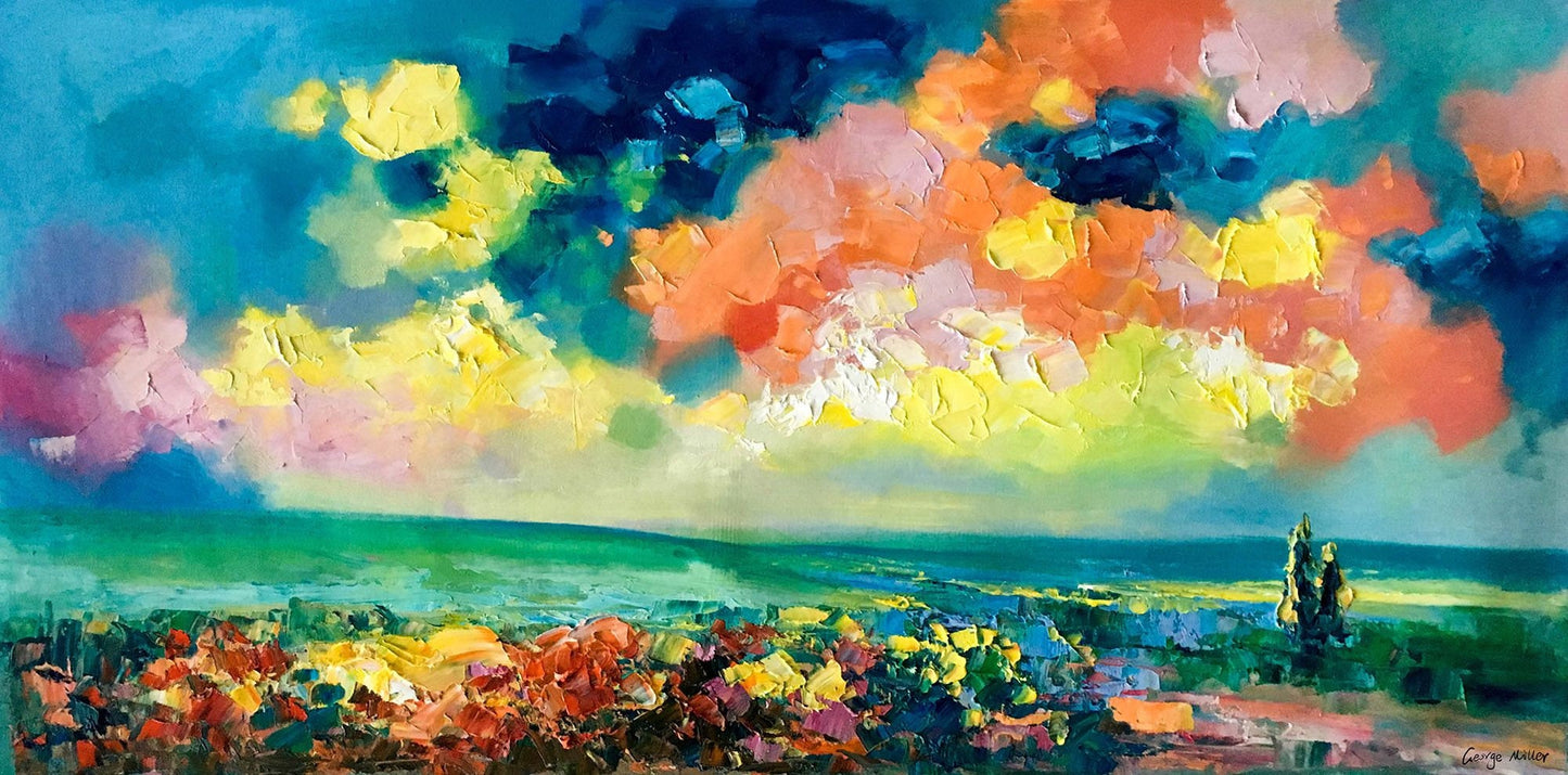 Abstract Painting Landscape, Wall Art Canvas, Original Oil Painting, Original Artwork, Decor Wall Art Original, Extra Large Painting