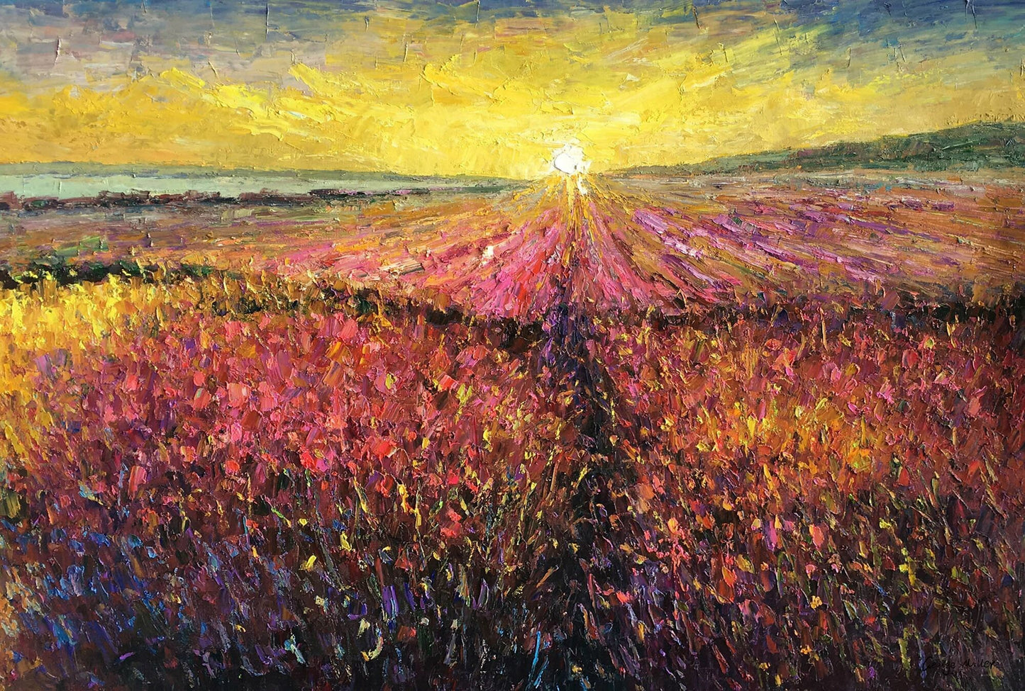 Large Landscape Oil Painting, Original Oil Painting Landscape, Large Art, Coffee Wall Art, Modern Art, Original Oil Painting, Bedroom Art