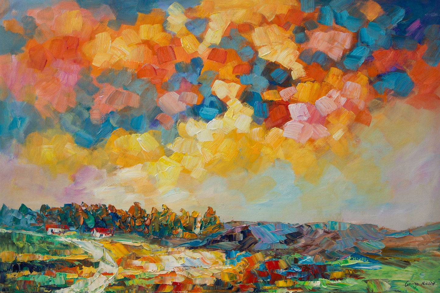 Bring Tuscany Home with this Stunning Landscape Oil Painting on Your Kitchen Wall - Original Artwork - Tuscany - Kitchen Wall Decor