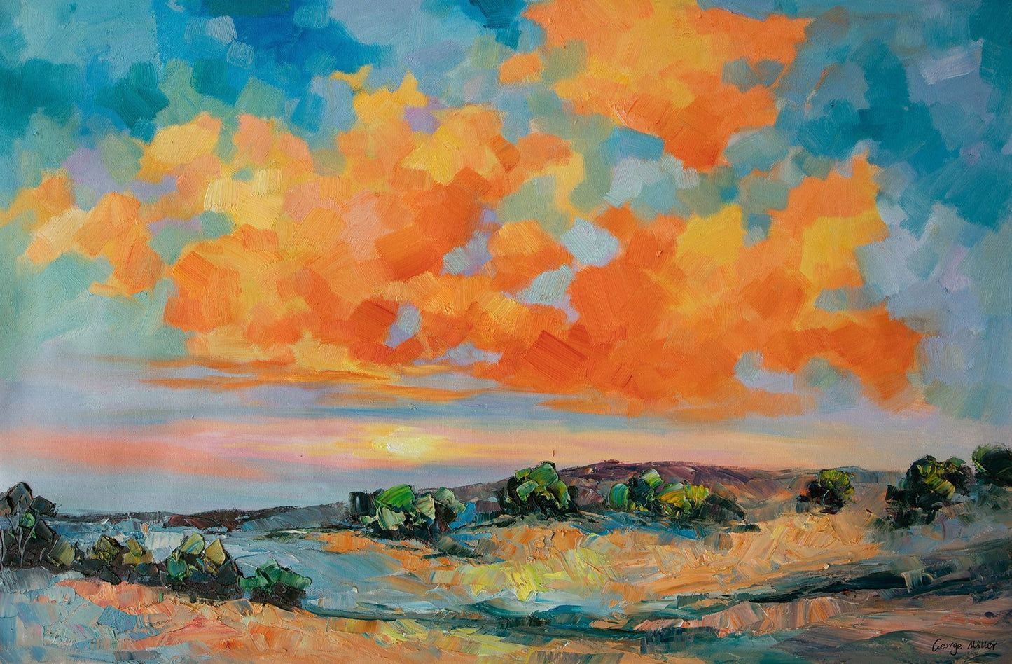 Large Oil Painting, Tuscany, Original Abstract Painting, Abstract Canvas Art, Abstract Oil Painting, Original Landscape Painting, Large Art