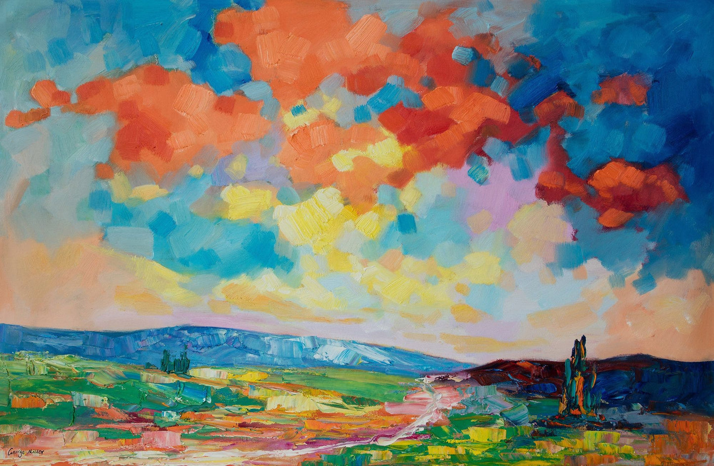 Oil Painting Abstract, Canvas Painting, Modern Art, Large Painting, Landscape Oil Painting, Living Room Wall Decor, Large Wall Art Painting