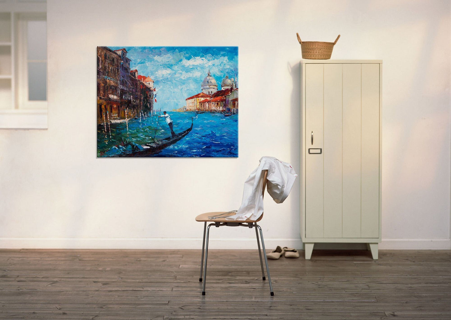 Large Painting Venice Grand Cancal Gondora, Modern Painting, Oil Painting Original, Canvas Art, Canvas Wall Decor, Oil Painting Landscape,