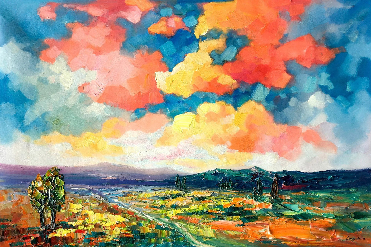 Large Canvas Wall Art, Abstract Landscape Painting, Contemporary Art, Large Abstract Painting, Abstract Painting, Abstract Canvas Painting