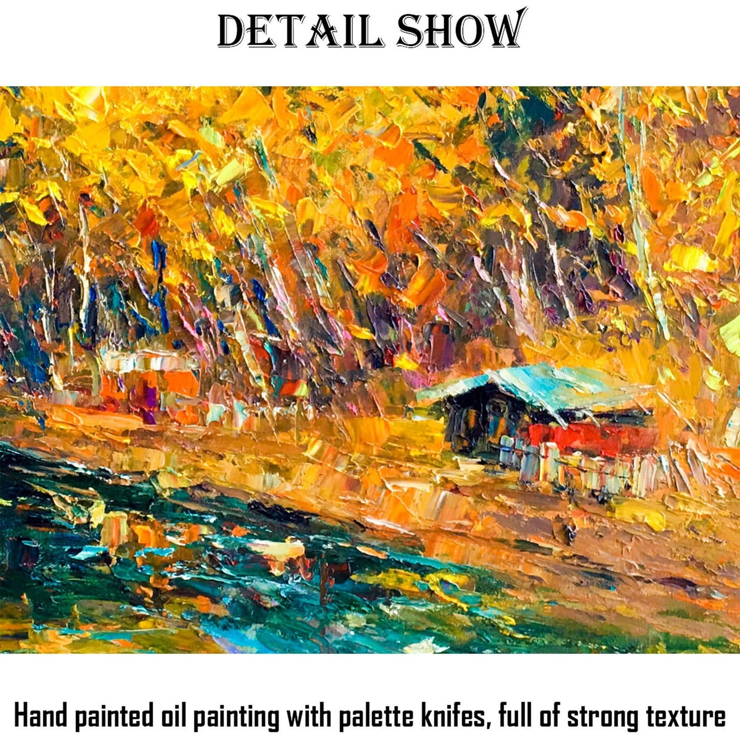 Landscape Oil Painting Autumn Forest, Canvas Art, Canvas Wall Decor, Large Landscape Painting, Contemporary Art, Original Painting Large Art