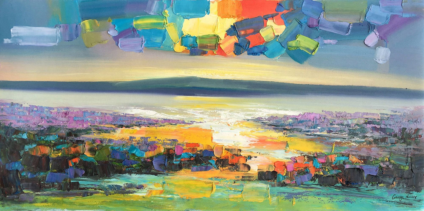 Large Landscape Oil Painting Abstract Landscape Art, Original Artwork, Canvas Painting, Canvas Wall Decor, Large Painting, Kitchen Wall Art
