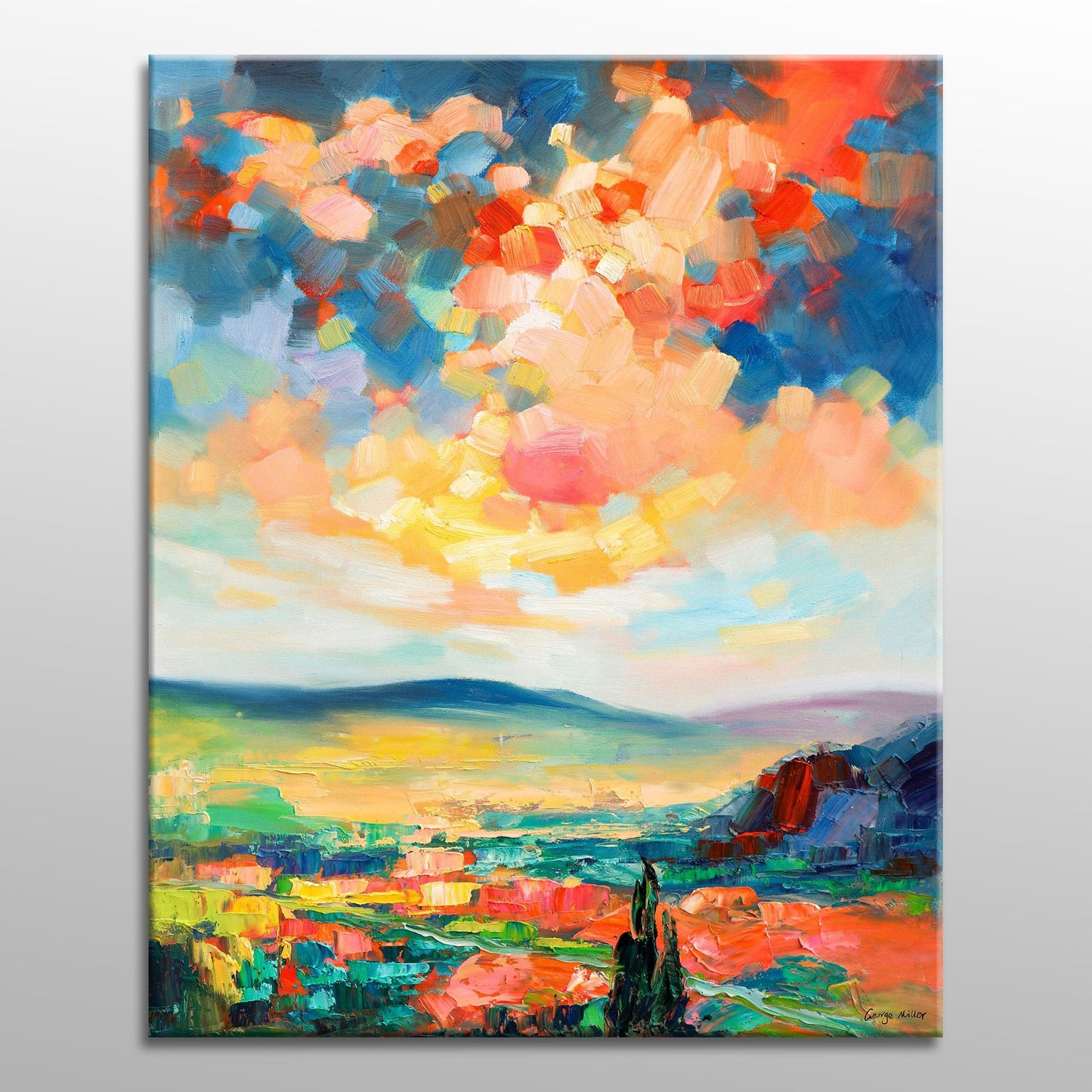 Large Painting Landscape, Skyscape, Canvas Painting, Oil Painting Abstract, Modern Art, Original Abstract Art, Large Landscape Painting