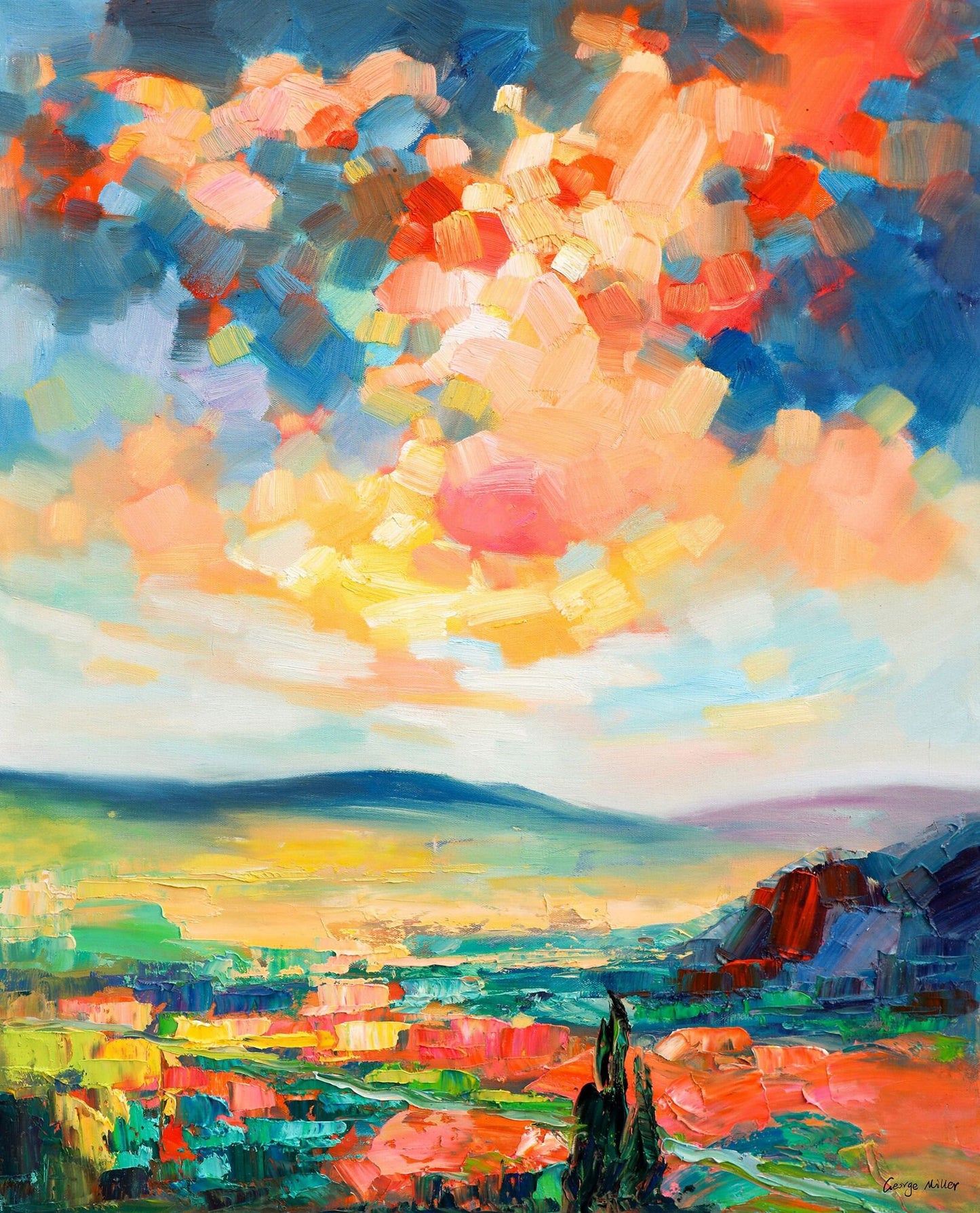 Large Painting Landscape, Skyscape, Canvas Painting, Oil Painting Abstract, Modern Art, Original Abstract Art, Large Landscape Painting