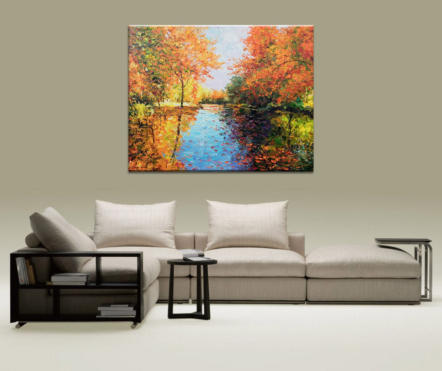 Landscape Painting, Abstract Oil Painting, Canvas Painting, Large Wall Decor, Original Painting, Large Abstract Painting, Autumn Forest Art