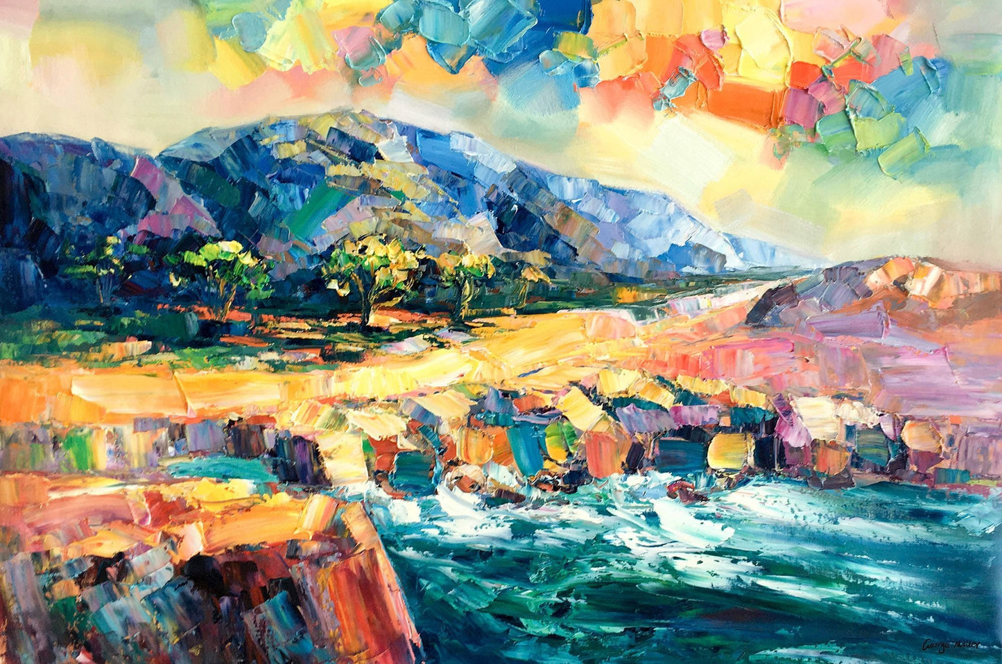 Oil Painting Landscape, Wall Decor, Canvas Art, Original Abstract Art, Large Canvas Art, Abstract Art, Wall Decor, Contemporary Painting