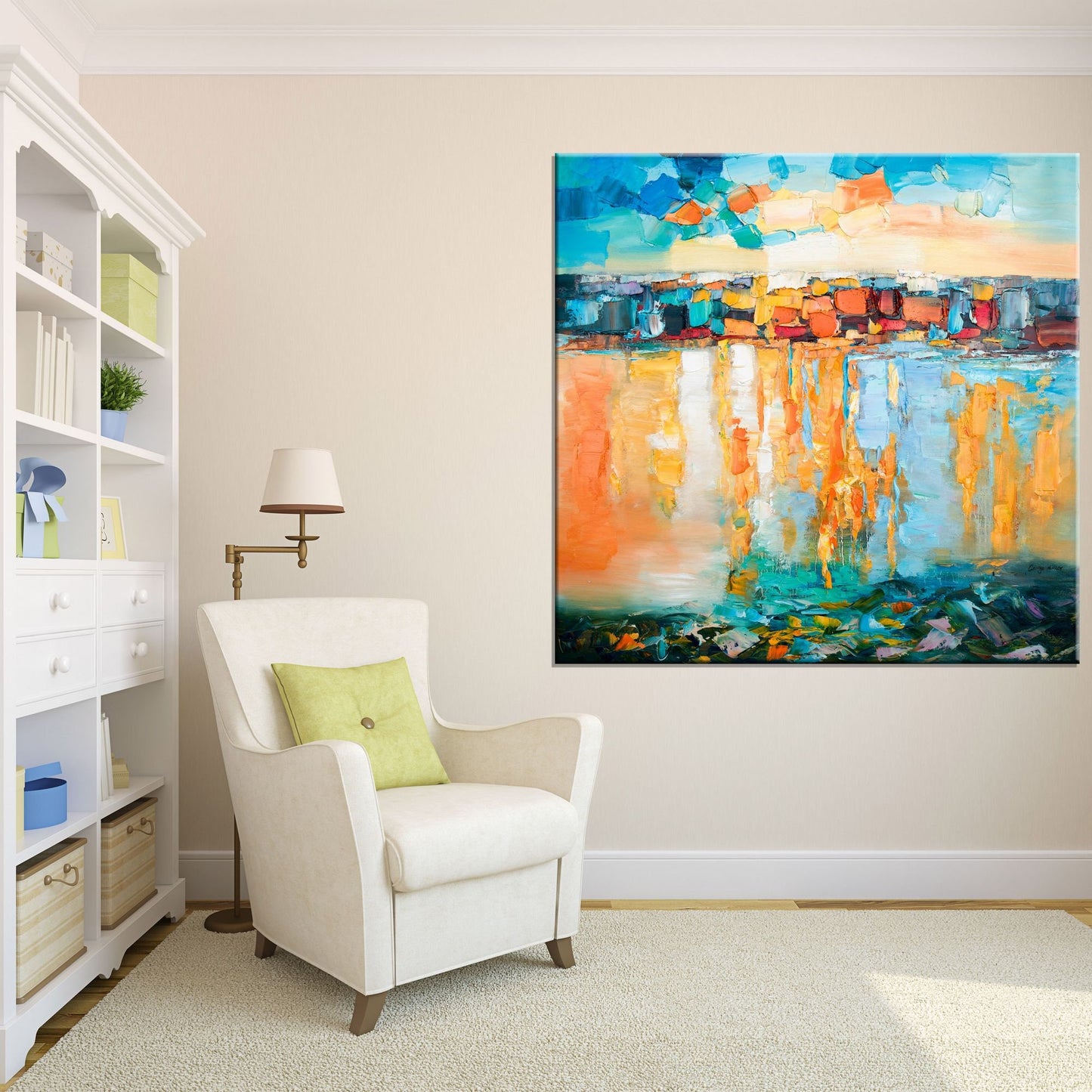 Large Abstract Oil Painting Square, Canvas Art, Paintings On Canvas, Abstract Original Painting Fluid Wall Art Gold, Large Oil Painting